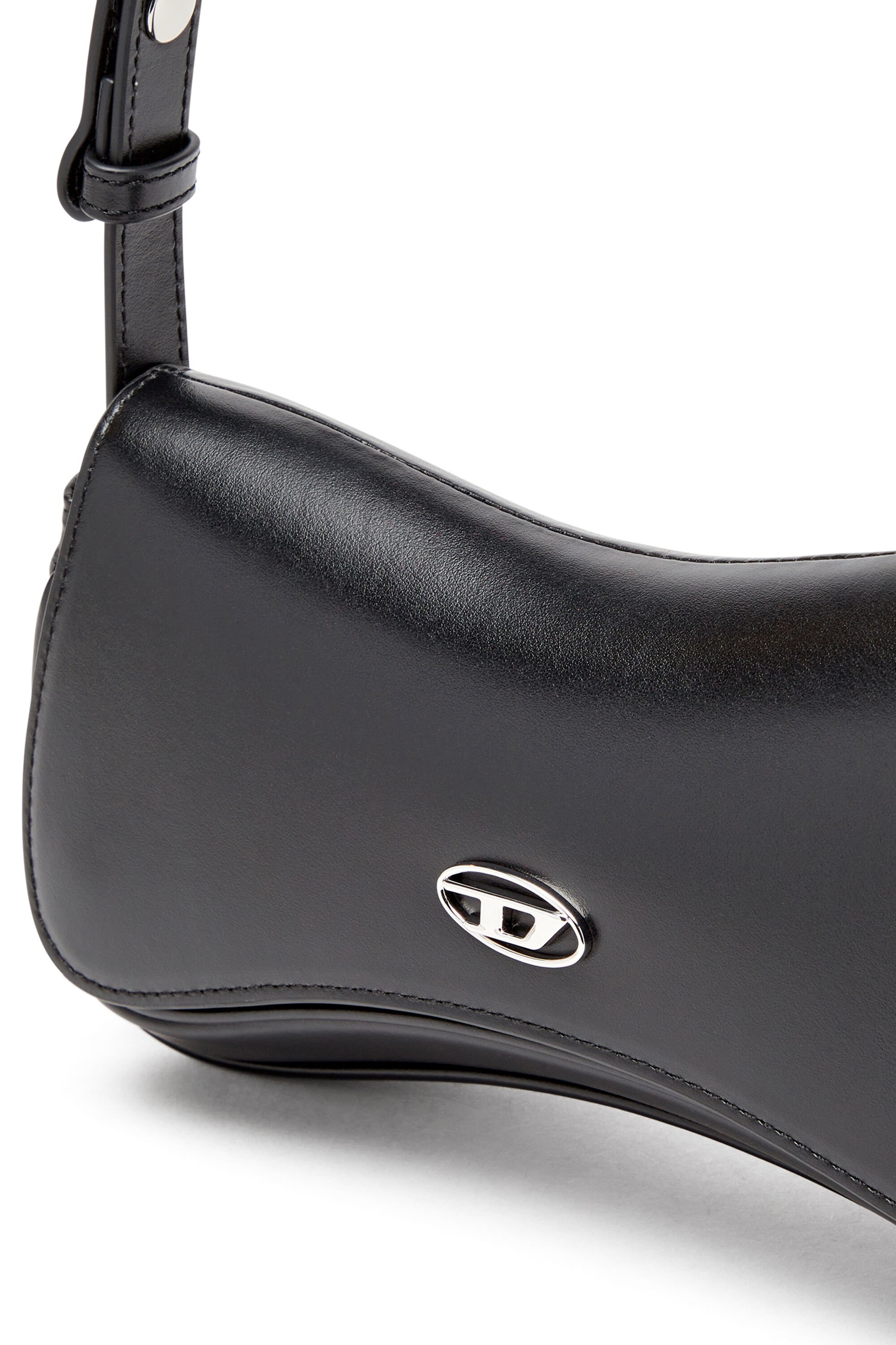 Diesel - PLAY CLUTCH, Female's Play-Semi gloss leather shoulder bag in ブラック - 6