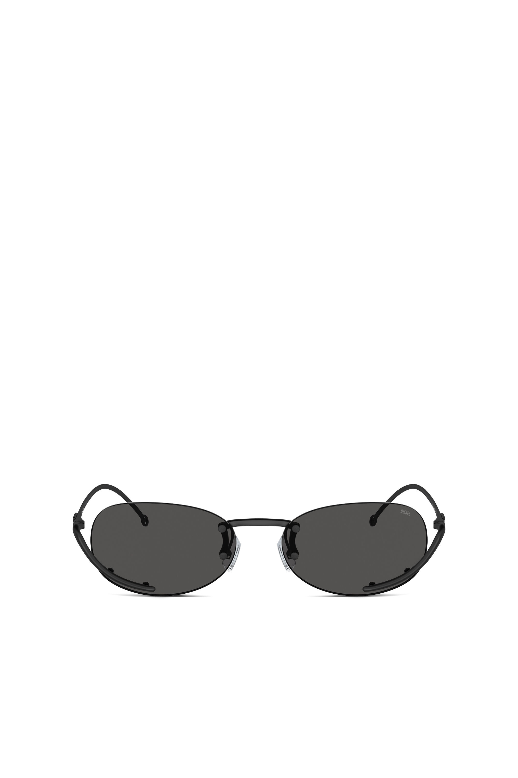 Diesel - 0DL1004, Unisex's Oval sunglasses in ブラック - 1