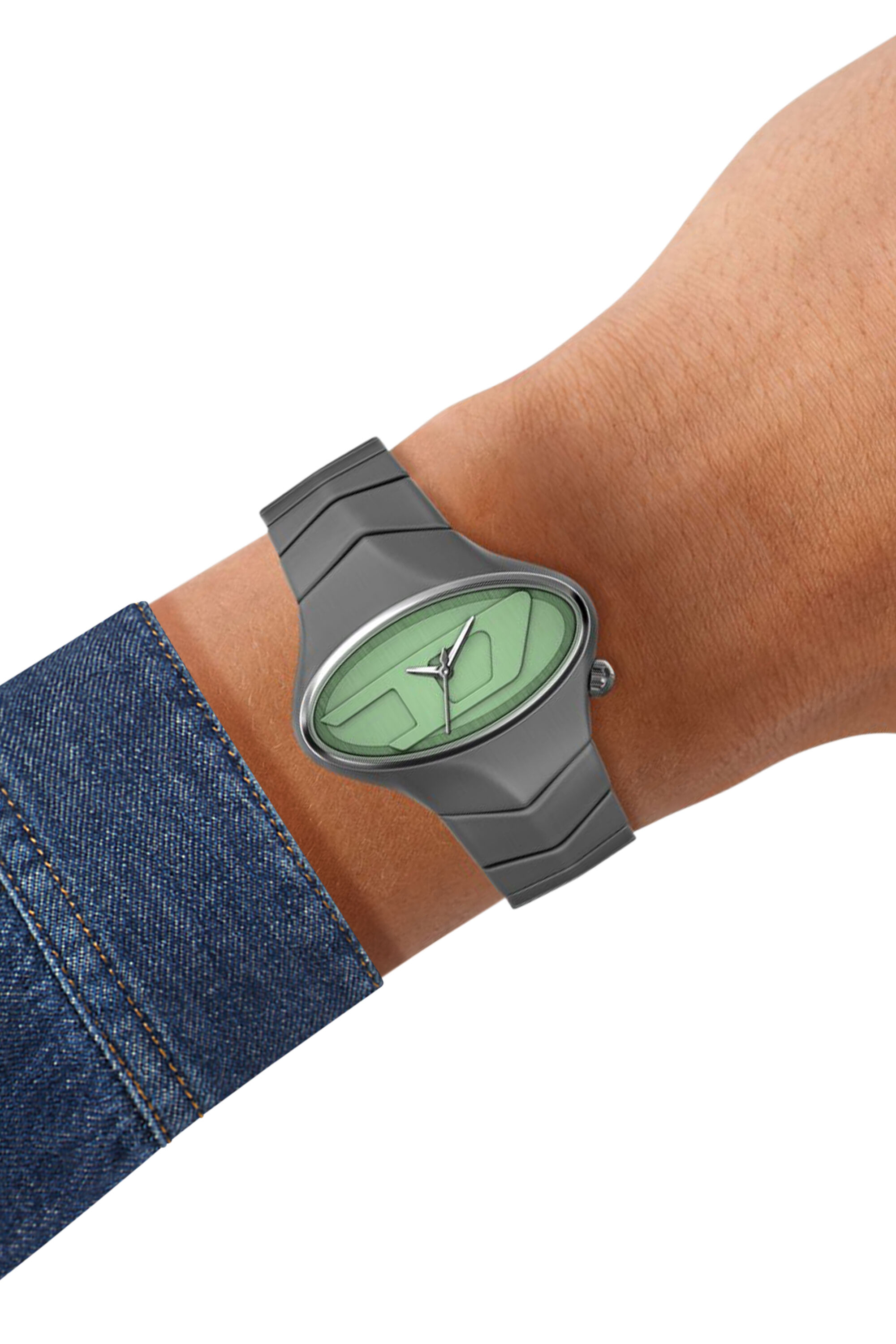DZ2241 WATCH D-Rush gunmetal stainless steel watch｜グレー｜メンズ
