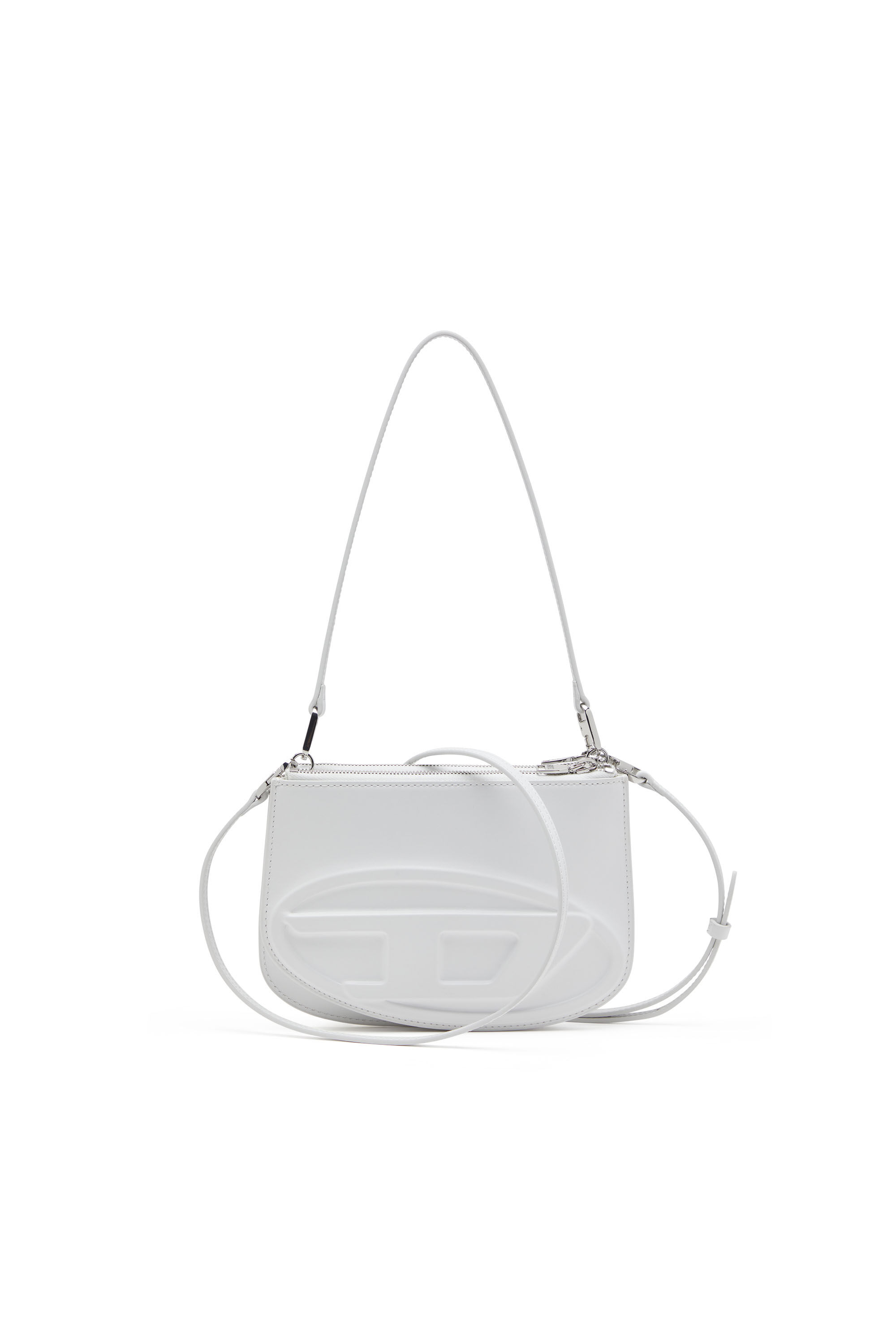 Diesel - 1DR TWIN, Female's 1DR Twin-Double-pouch shoulder bag in printed leather in ホワイト - 1