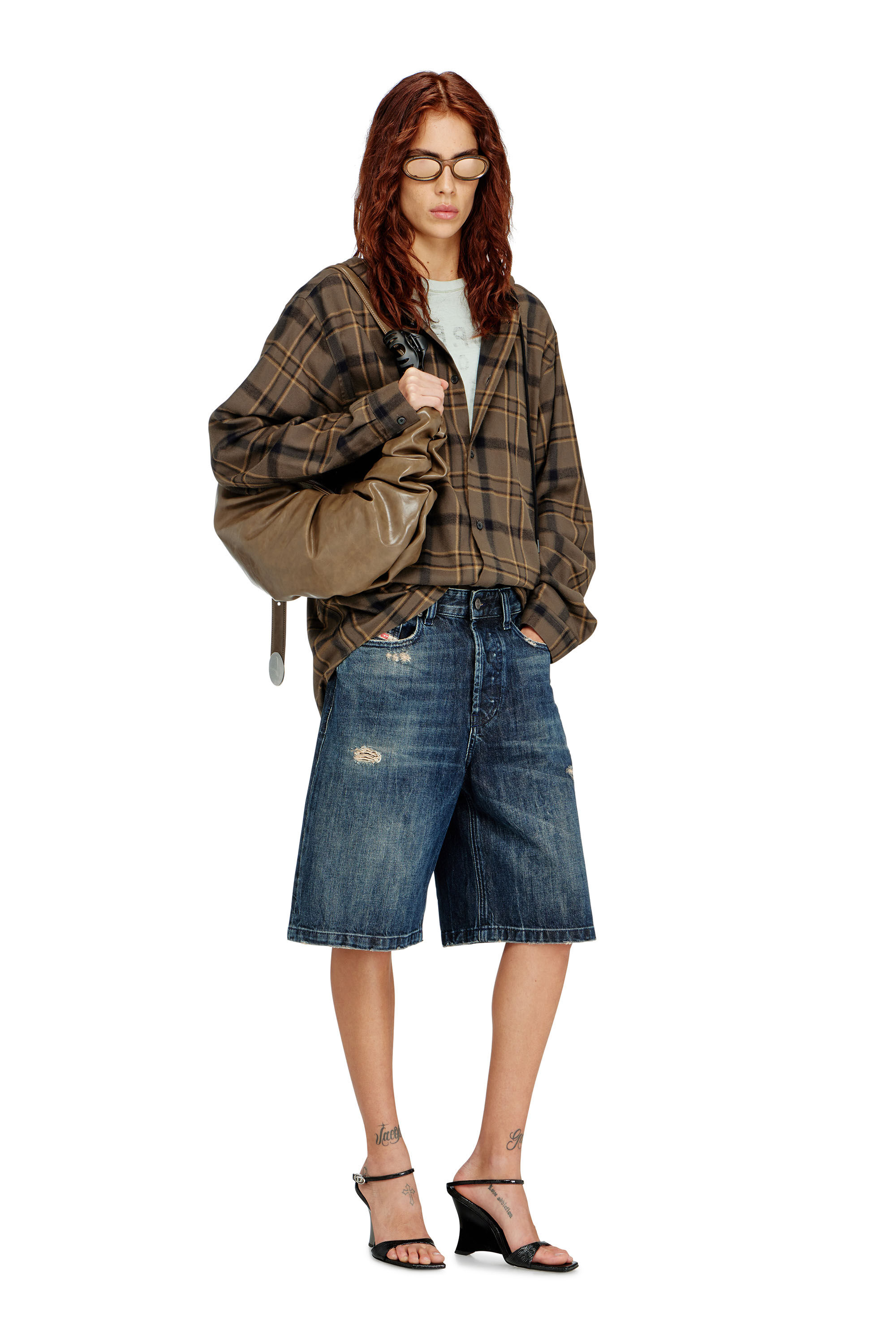 Diesel - GRAB-D HOBO L, Female's ホーボーバッグ L in ベージュ - 1