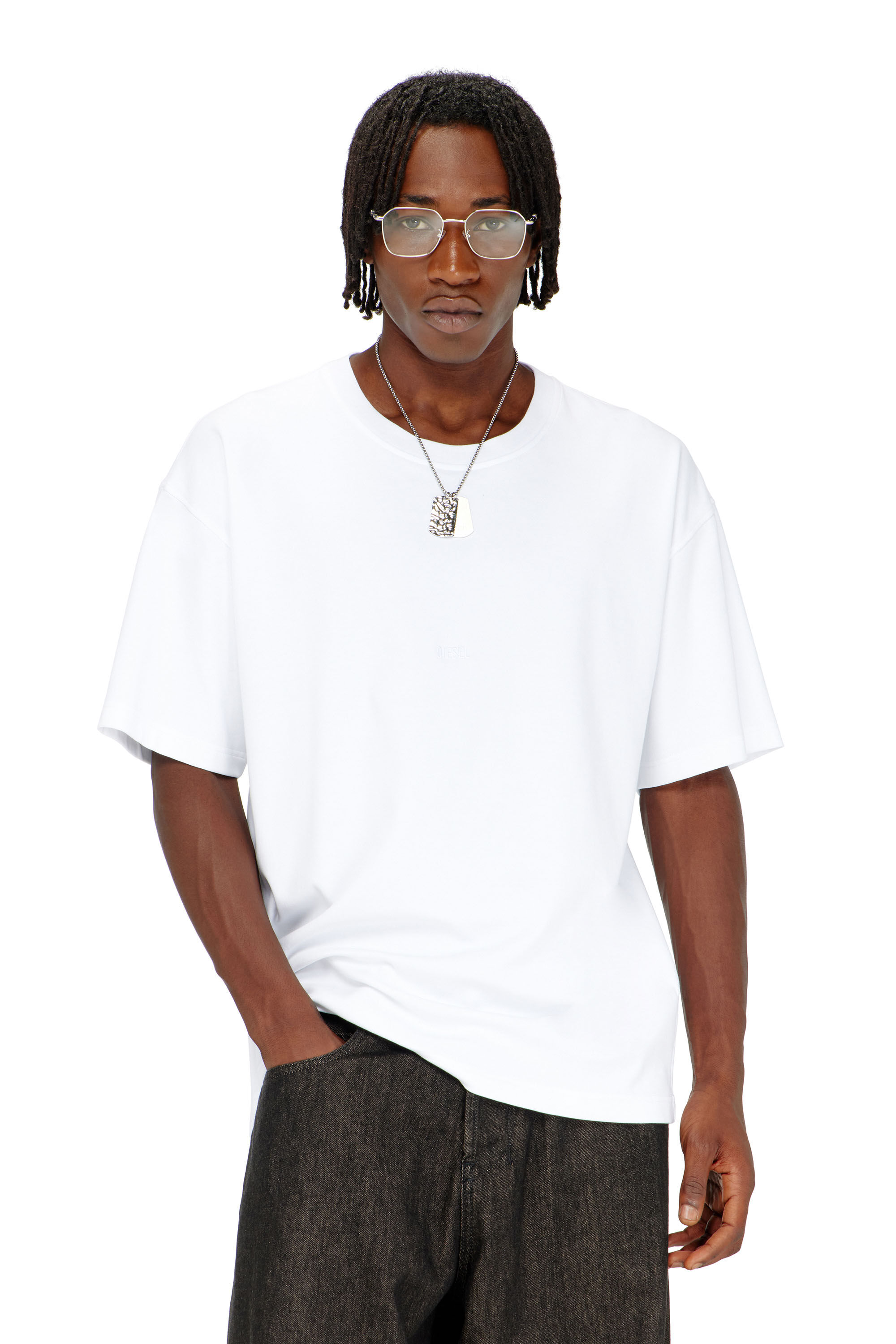 Diesel - T-BOXT-AA16, Male's Tシャツ in ホワイト - 3