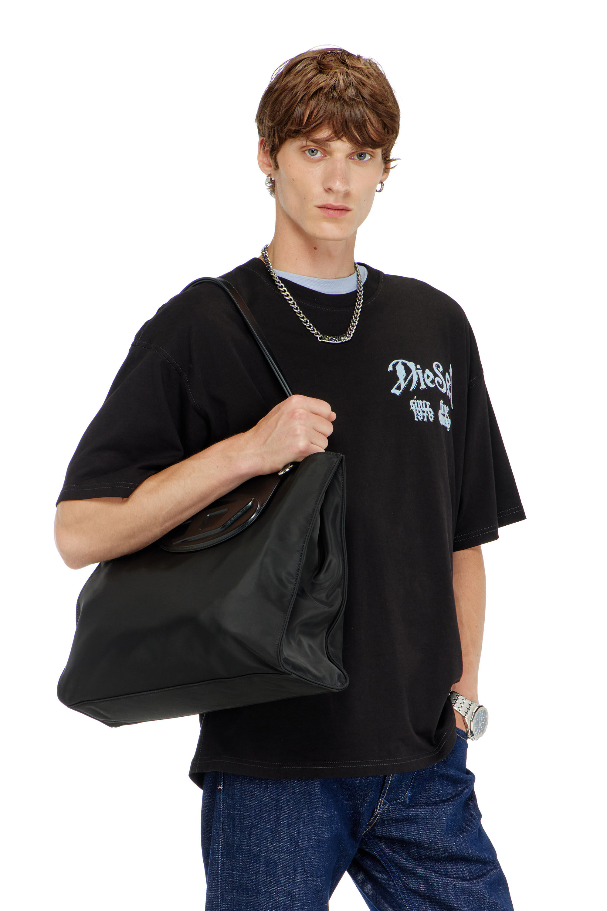 Diesel - T-BOXT-AA2, Male's Tシャツ in ブラック - 3