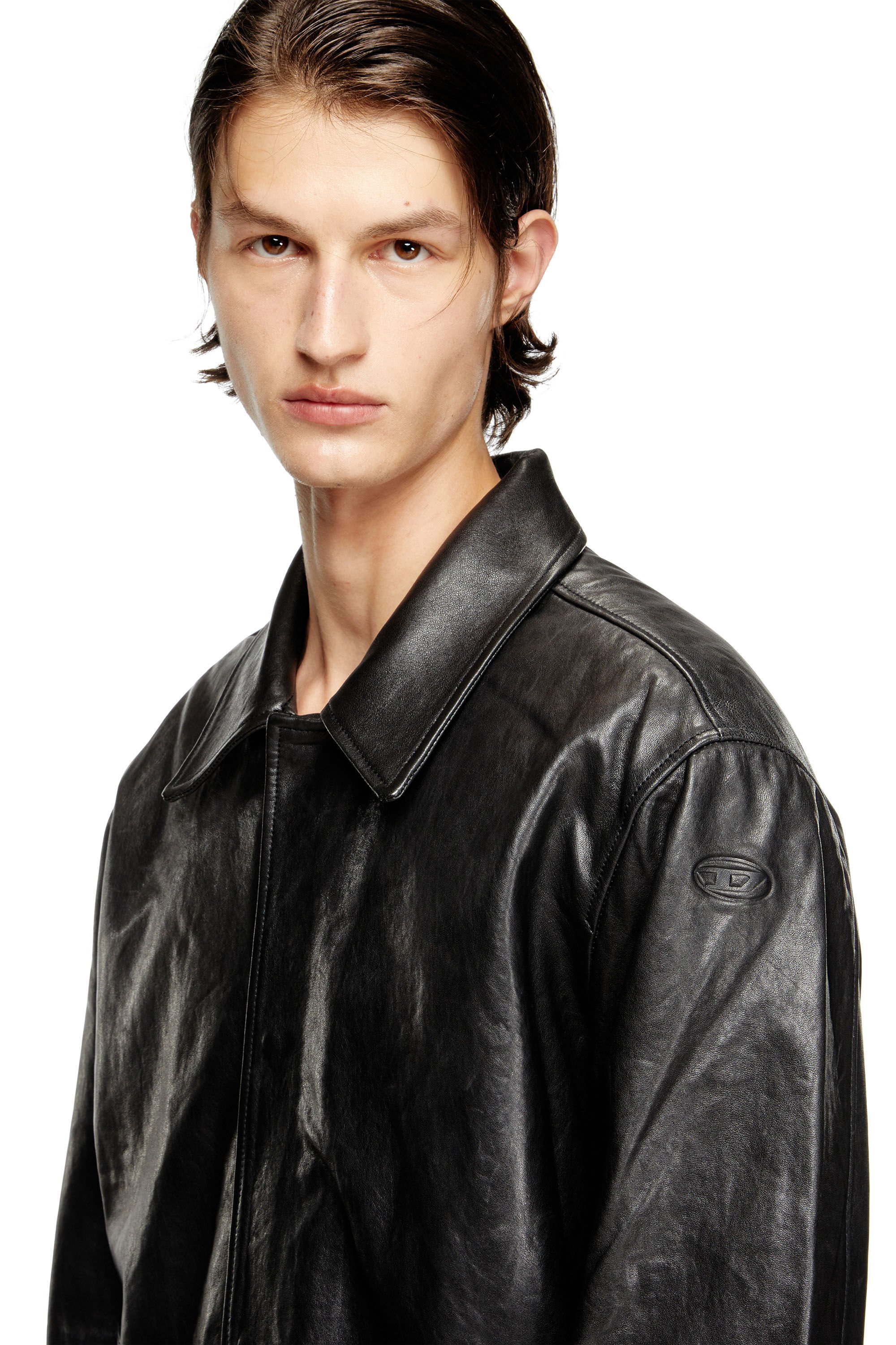 Diesel - L-JESS, Male's Padded leather jacket in ブラック - 4