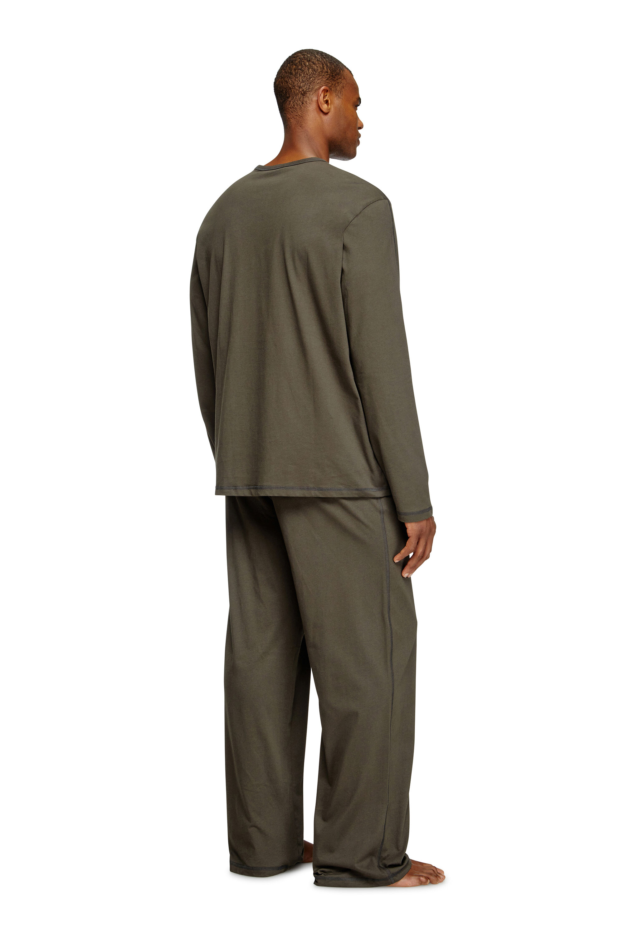 Diesel - SET-ADRIAN-UTLT, Male's Pajamas in cotton jersey in ブラウン - 3