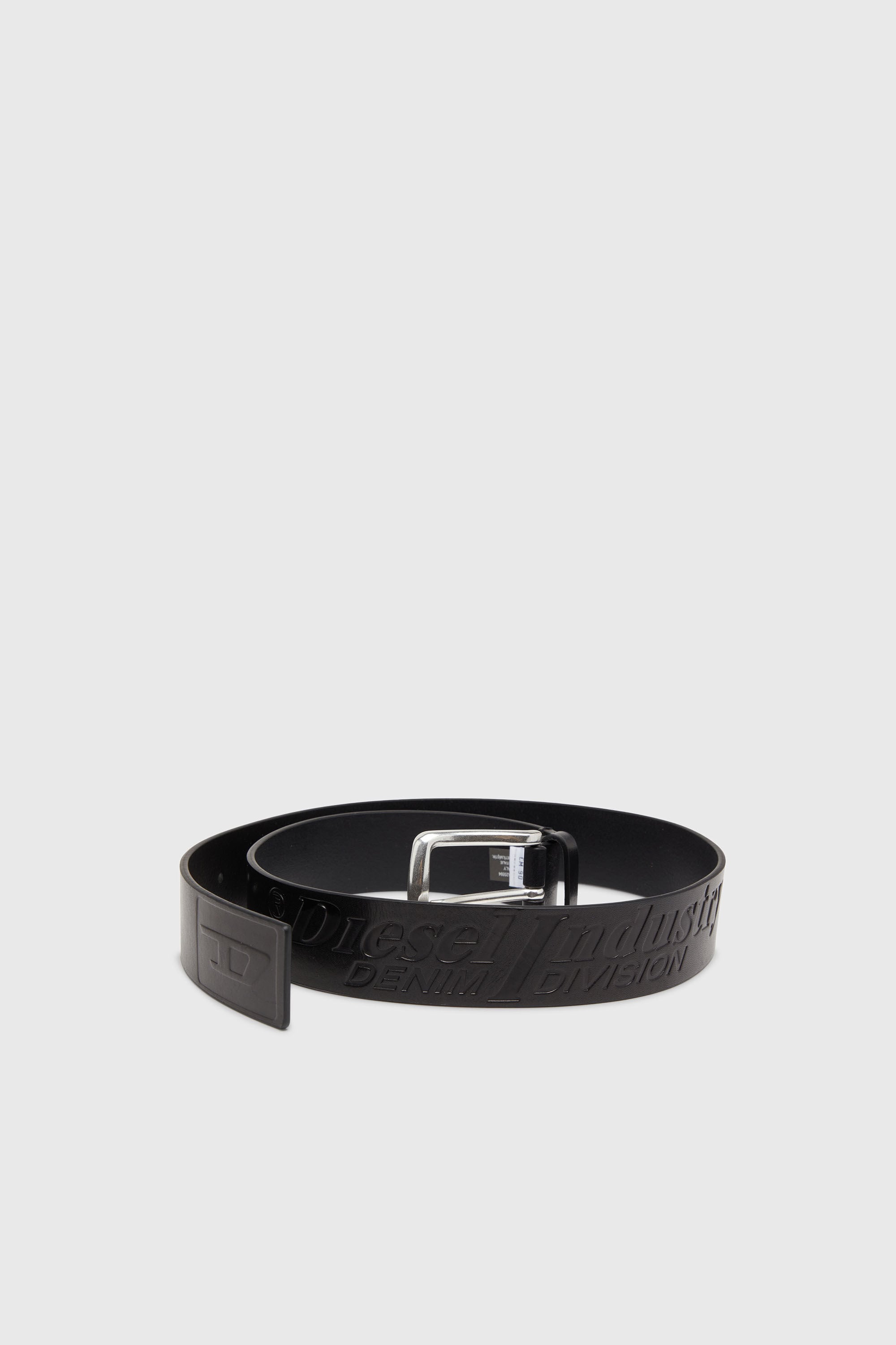 Diesel - B-FLAG-D EMBOSSED, Male's レザーベルト in ブラック - 3