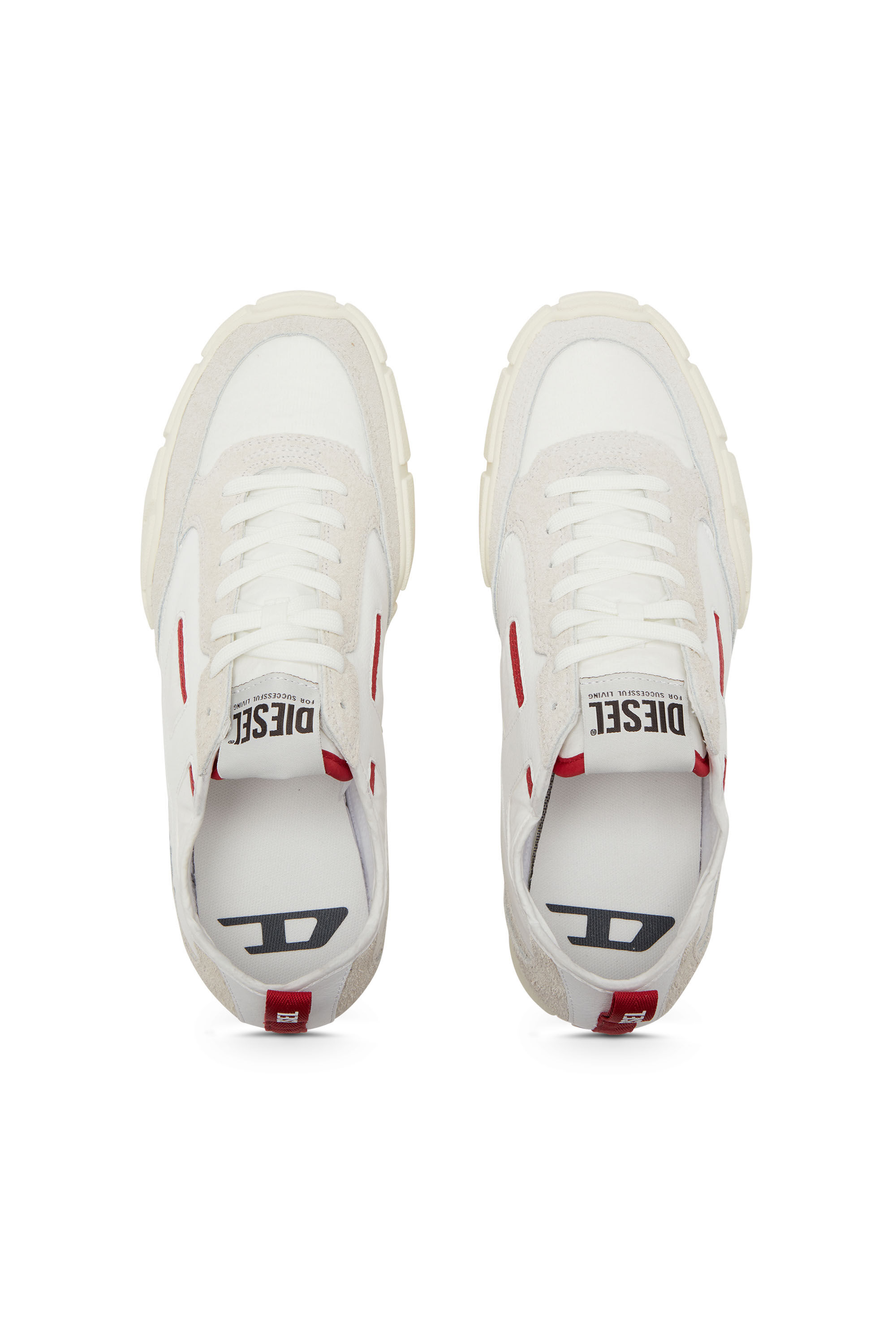 S-PAGODHA LOW Sneakers in leather, suede and ripstop｜マルチ