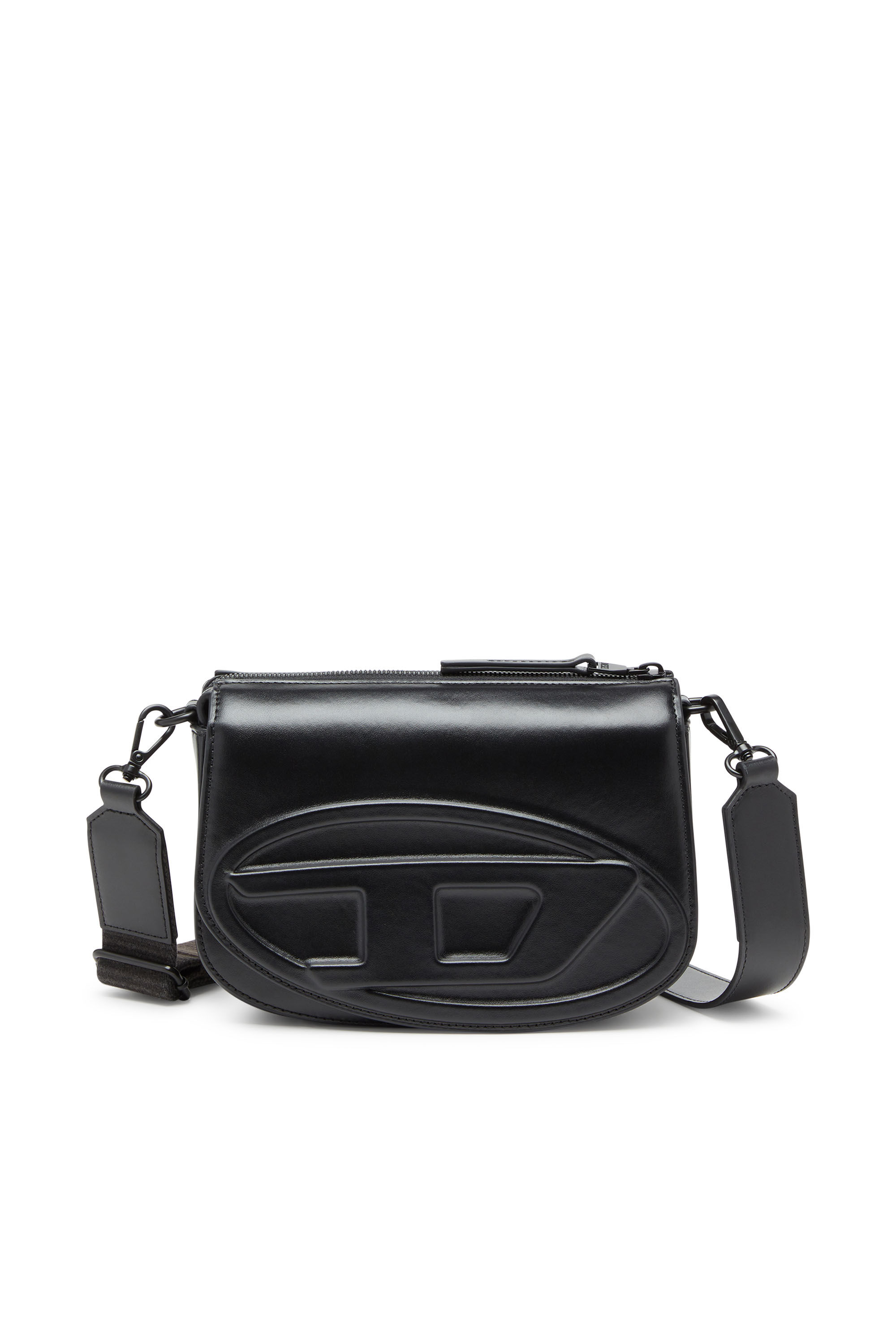 Diesel - 1DR CAMERA BAG, Unisex's 1DR-Camera bag in premium leather in ブラック - 2