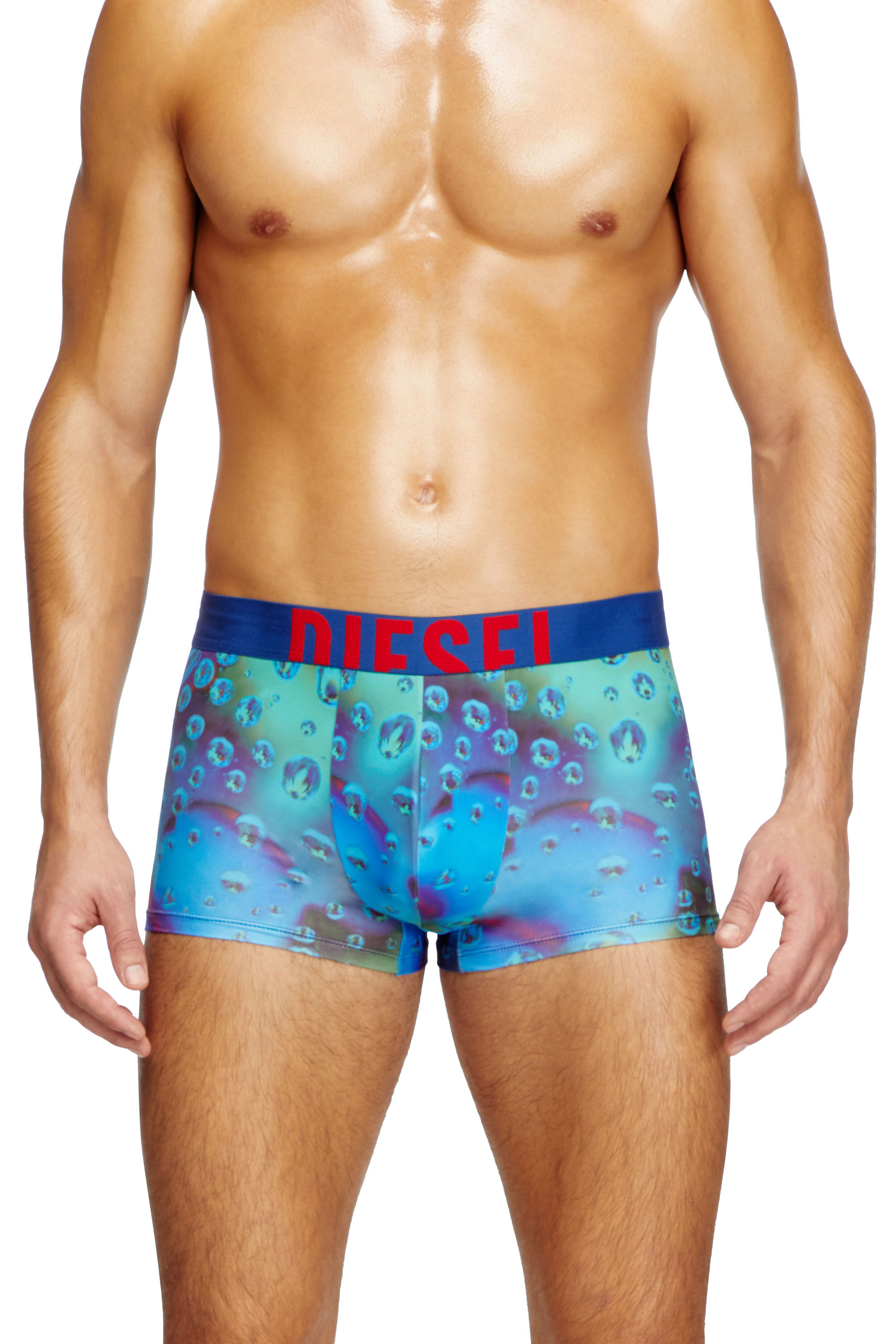 Diesel - DAMIEN-D-POP-40, Male's Boxer briefs with acid rain print in ブルー - 3