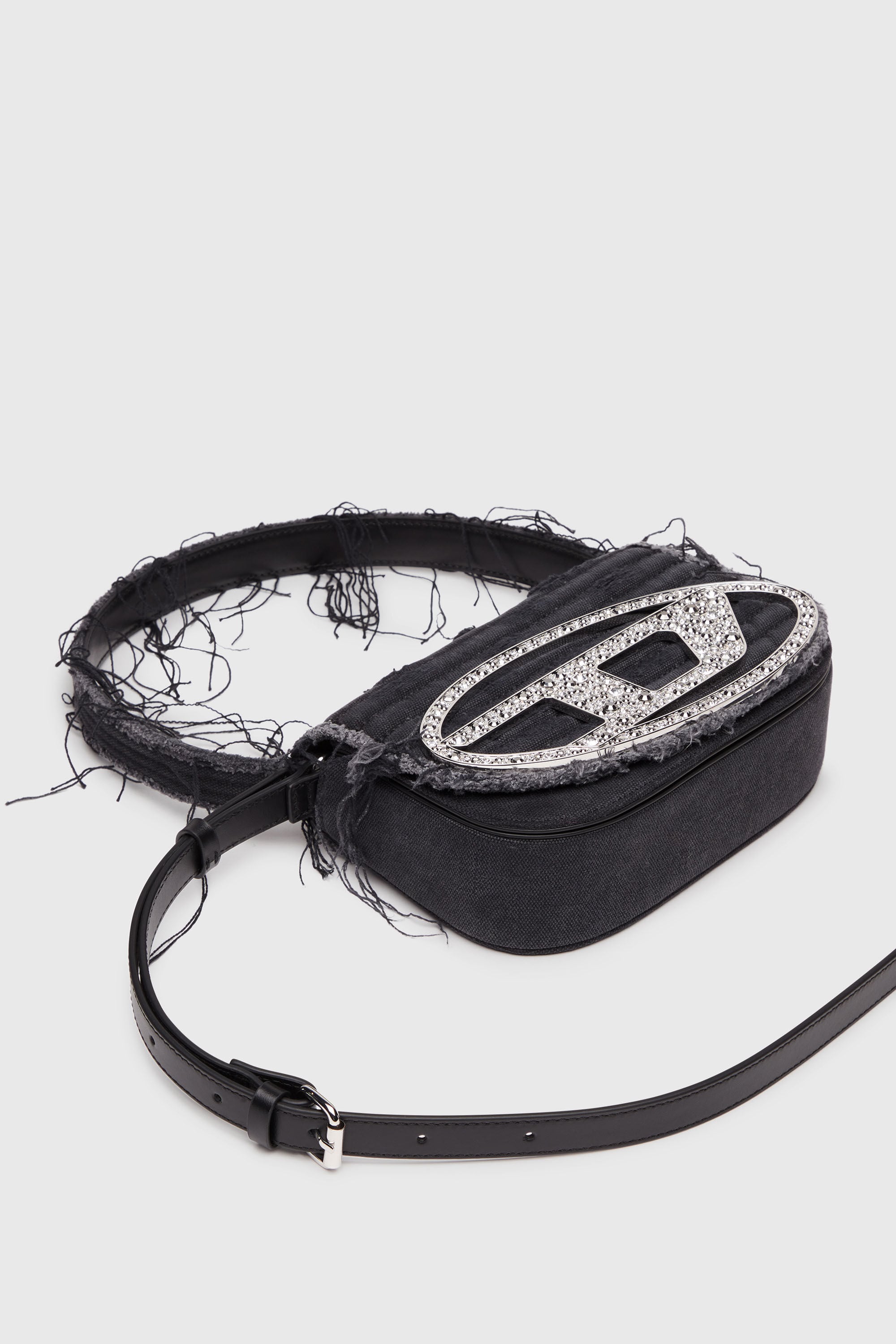 Diesel - 1DR, Female's 1DR-Iconic shoulder bag in canvas and leather in ブラック - 6