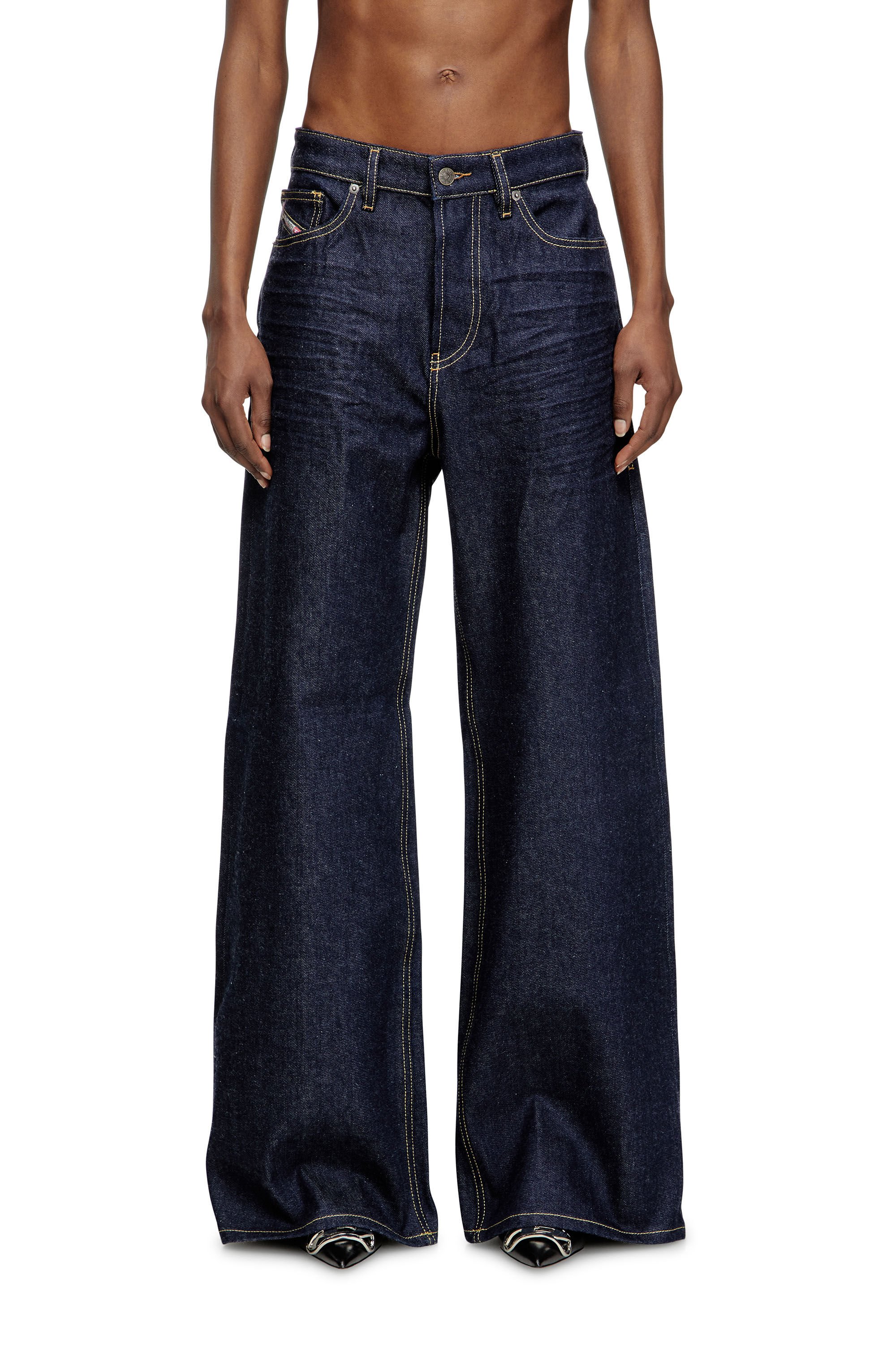 Diesel - Female's Relaxed Jeans 1996 D-Sire 0GRDV, ダークブルー - 3