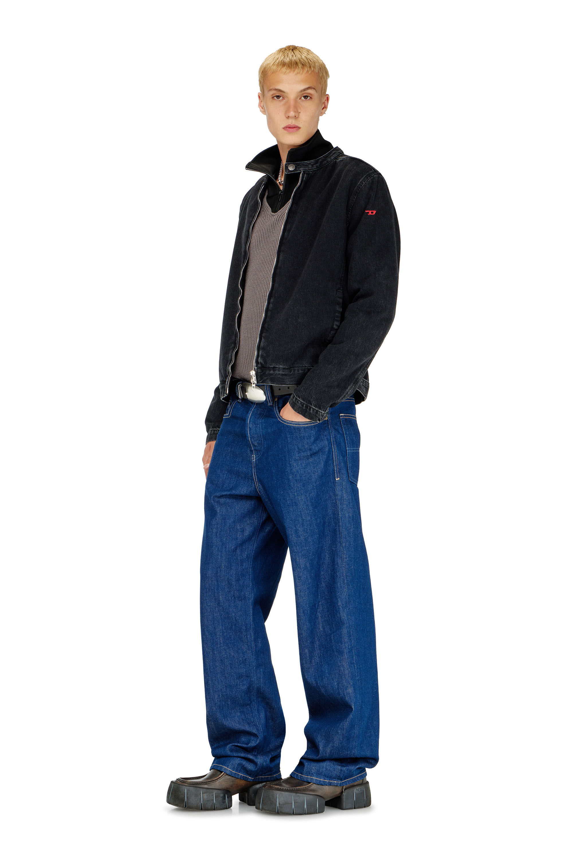 Diesel - D-GLORY, Male's デニムジャケット in ブラック - 1