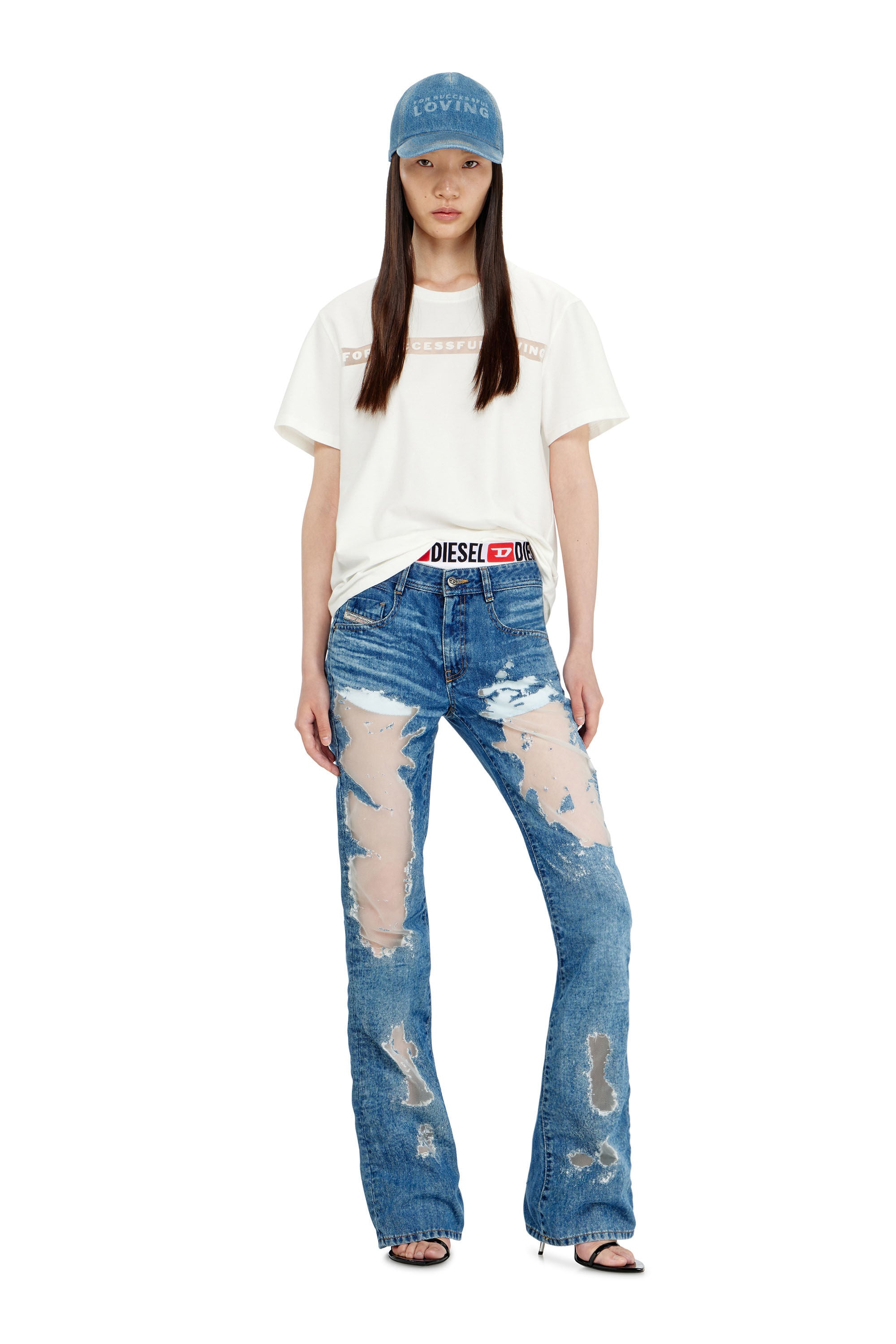 Diesel - PR-T-NOTS-CHI-R, Unisex's T-shirt with For Successful Loving logo in ホワイト - 6