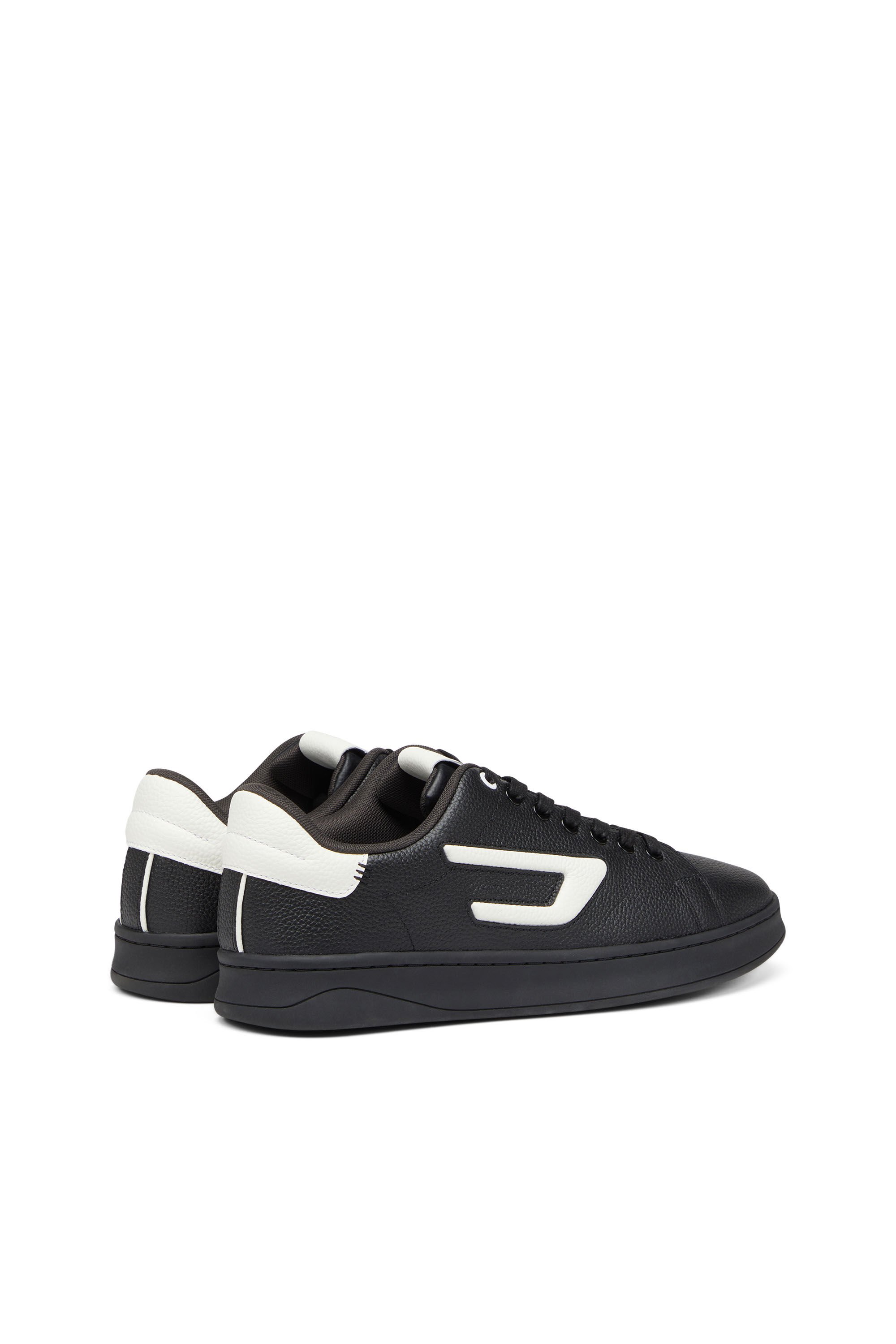 Diesel - S-ATHENE LOW, Male's カウレザー ローカットスニーカー - S-Athene Low in ブラック/ホワイト - 4