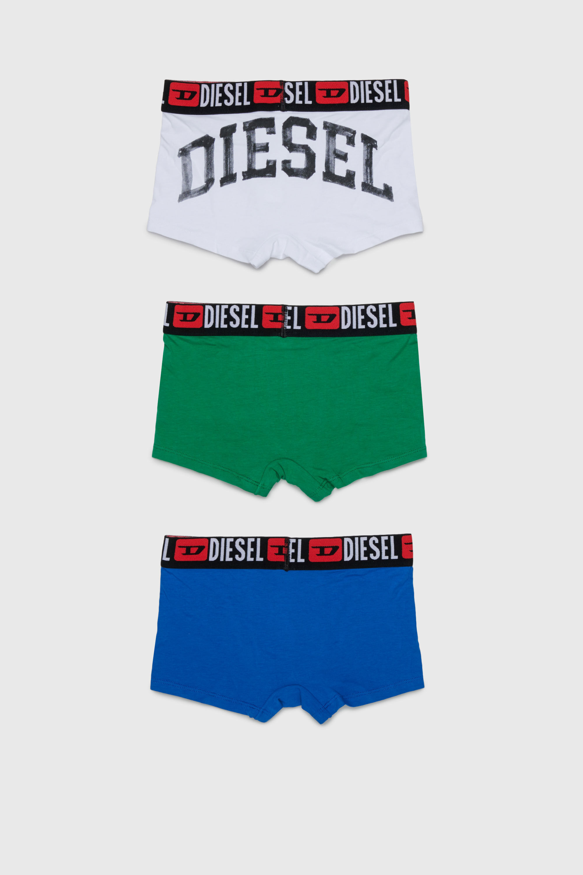 Diesel - UM-ULLOTRIPACK-DD, Male's ボクサーパンツ in ホワイト/グリーン - 2