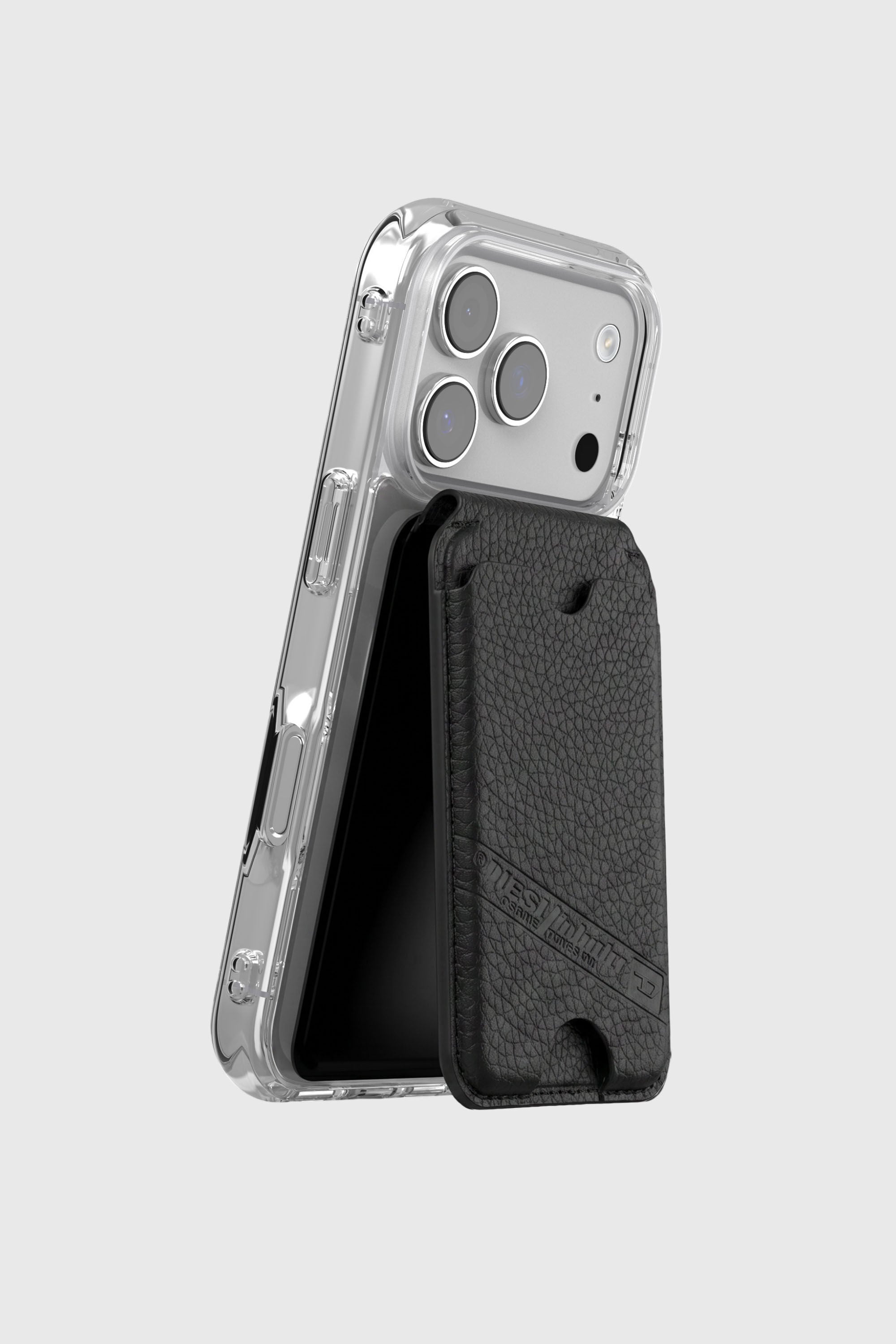Diesel - 60649 CARD HOLDER, Unisex's Flag D MagSafe card holder in ブラック - 6