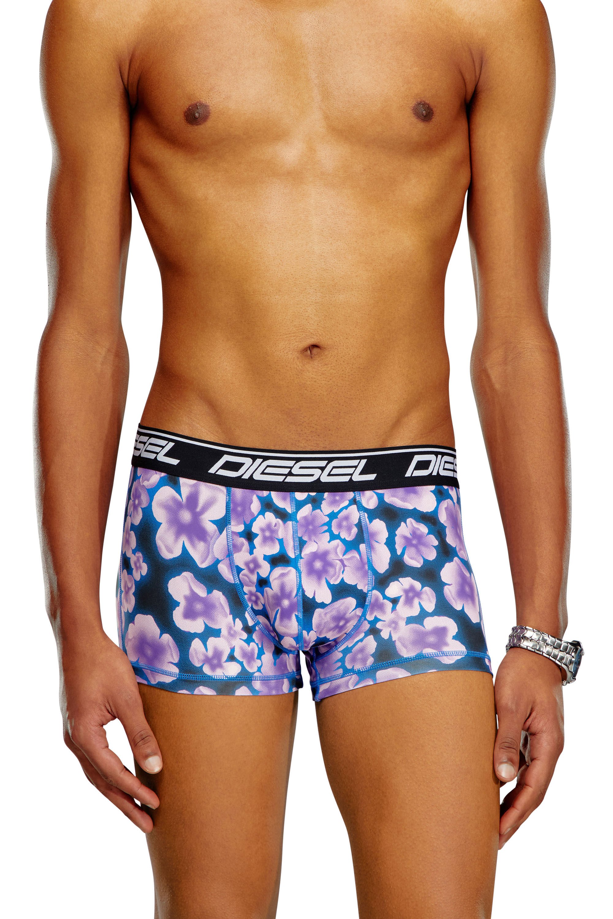 Diesel - UMBX-DAMIEN, Male's Printed microfibre boxer briefs in ブルー - 3