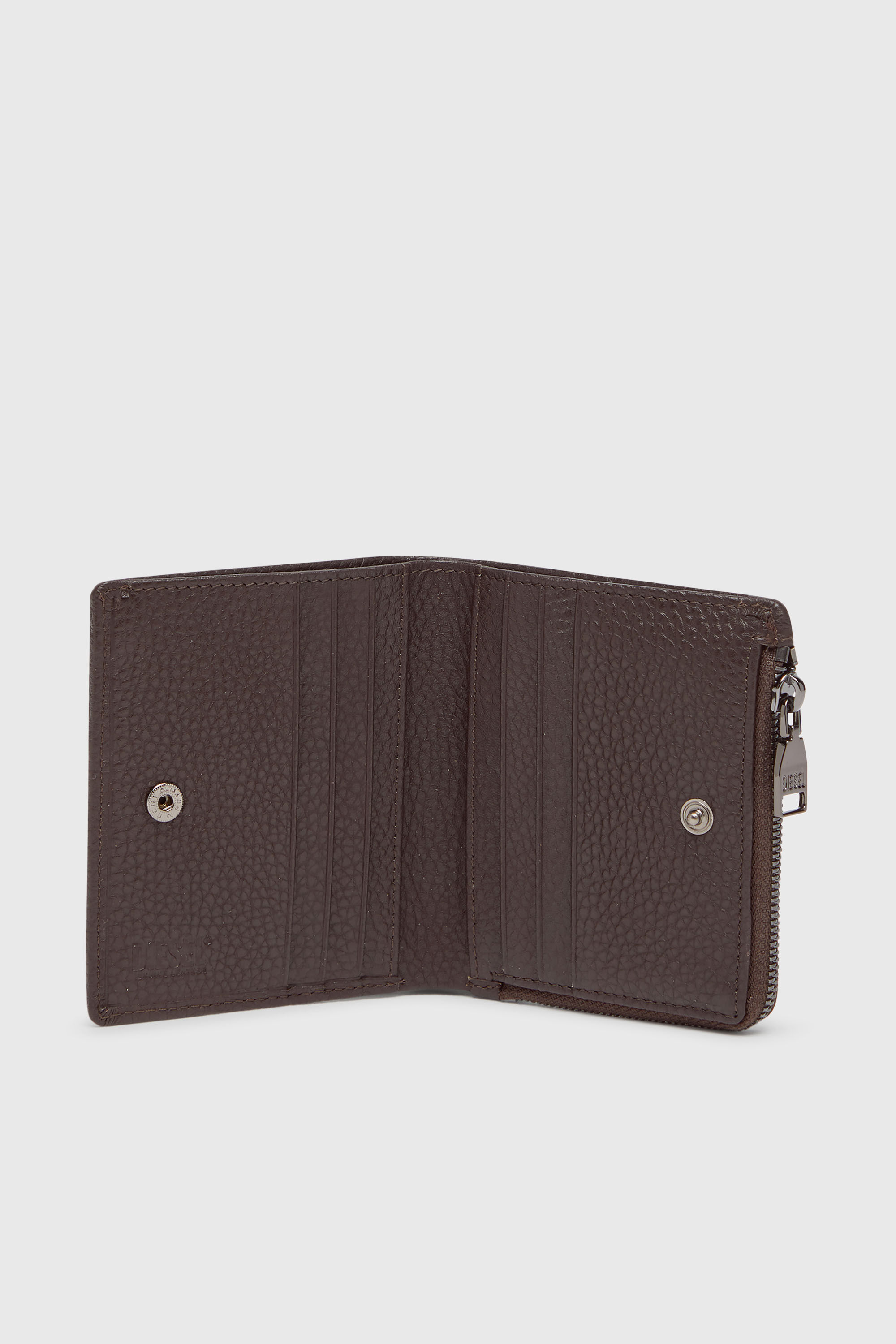 HISSU EVO BI FOLD ZIP L 二つ折りウォレット｜ブラウン｜メンズ｜DIESEL