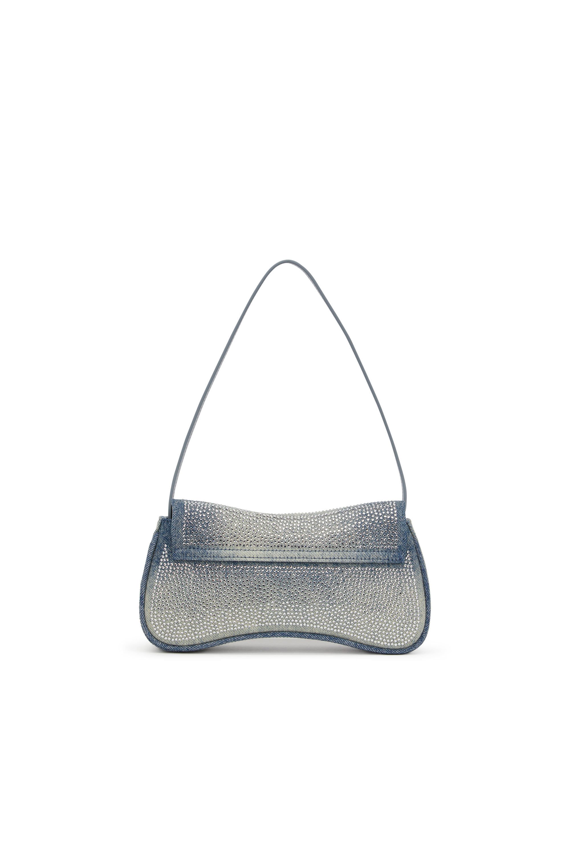 Diesel - PLAY CLUTCH, Female's Play-Crystal clutch in solarised denim in ライトブルー - 3