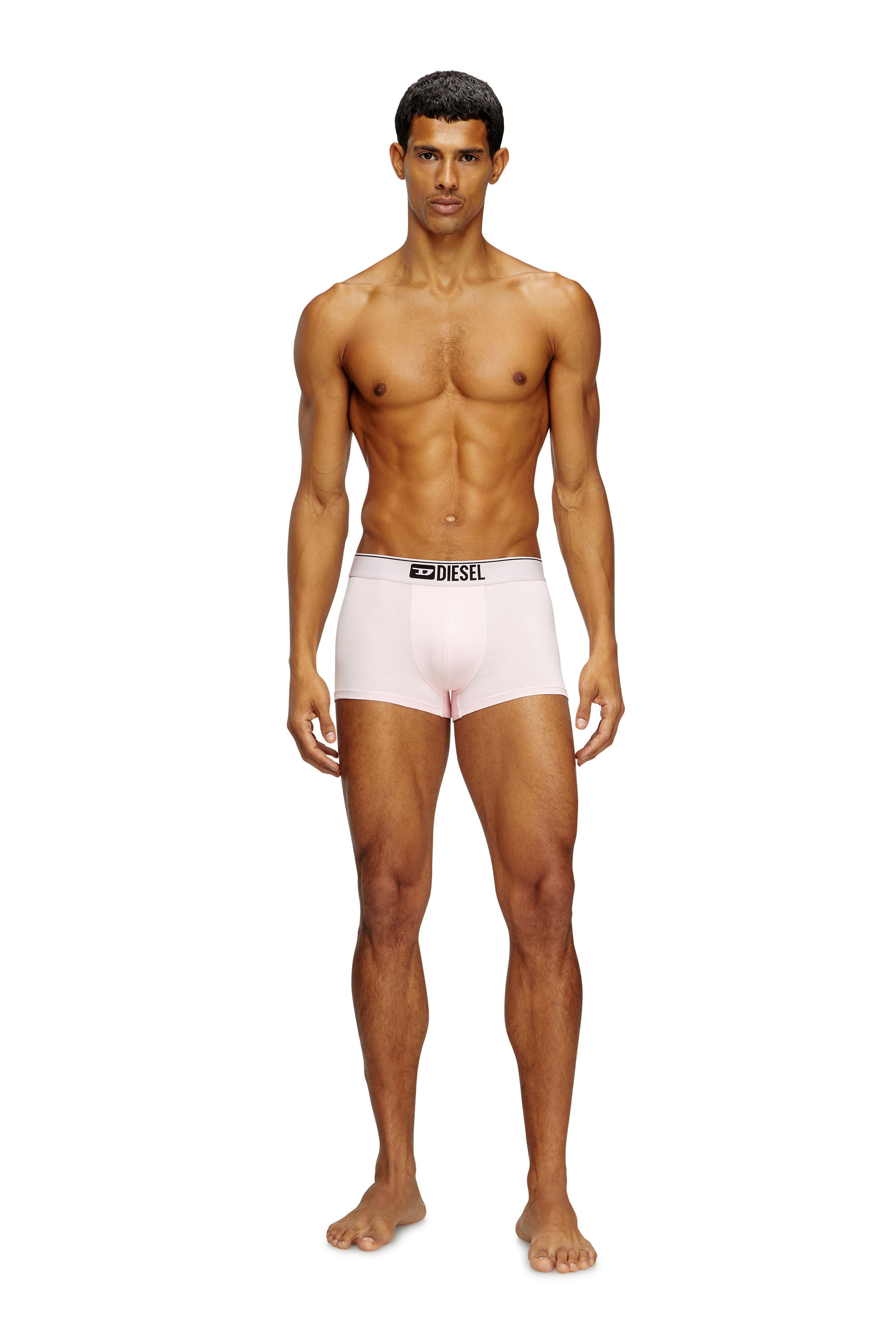 Diesel - DAMIEN-D-BOX-3PACK, Male's 3-pack boxer briefs in stretch cotton in ピンク/ブラック - 1