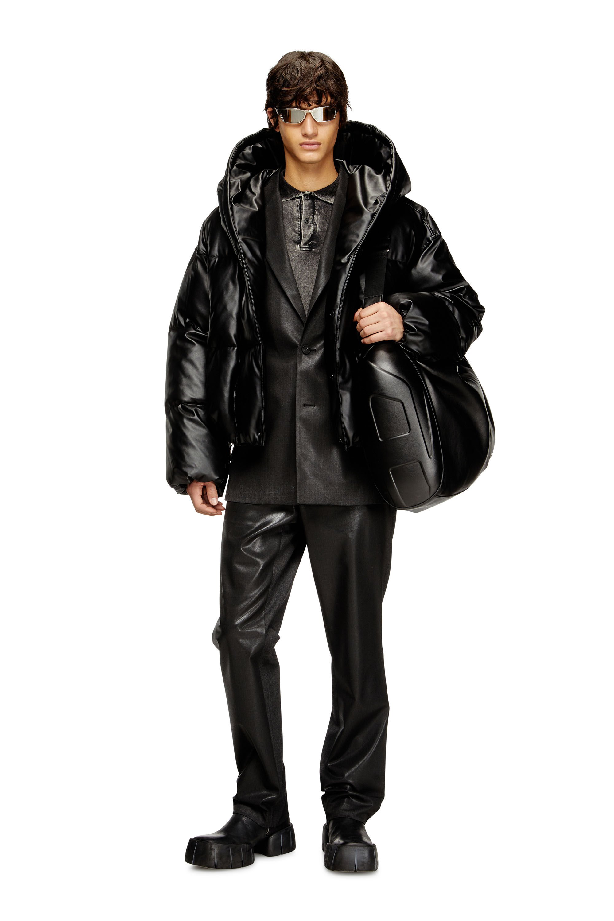 Diesel - W-MYLEY, Male's パファージャケット in ブラック - 1