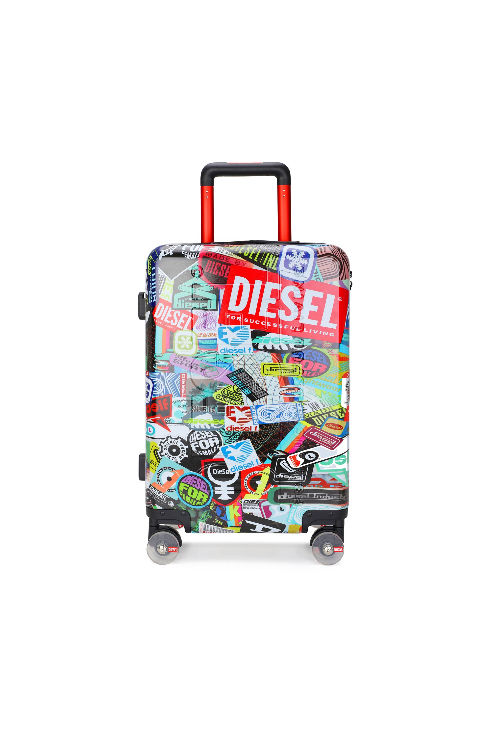 Diesel - DIESEL PC PRINTED TROLLEY-STICKERS- DSL0, Unisex's Sticker style suitcase size S in マルチカラー - 1