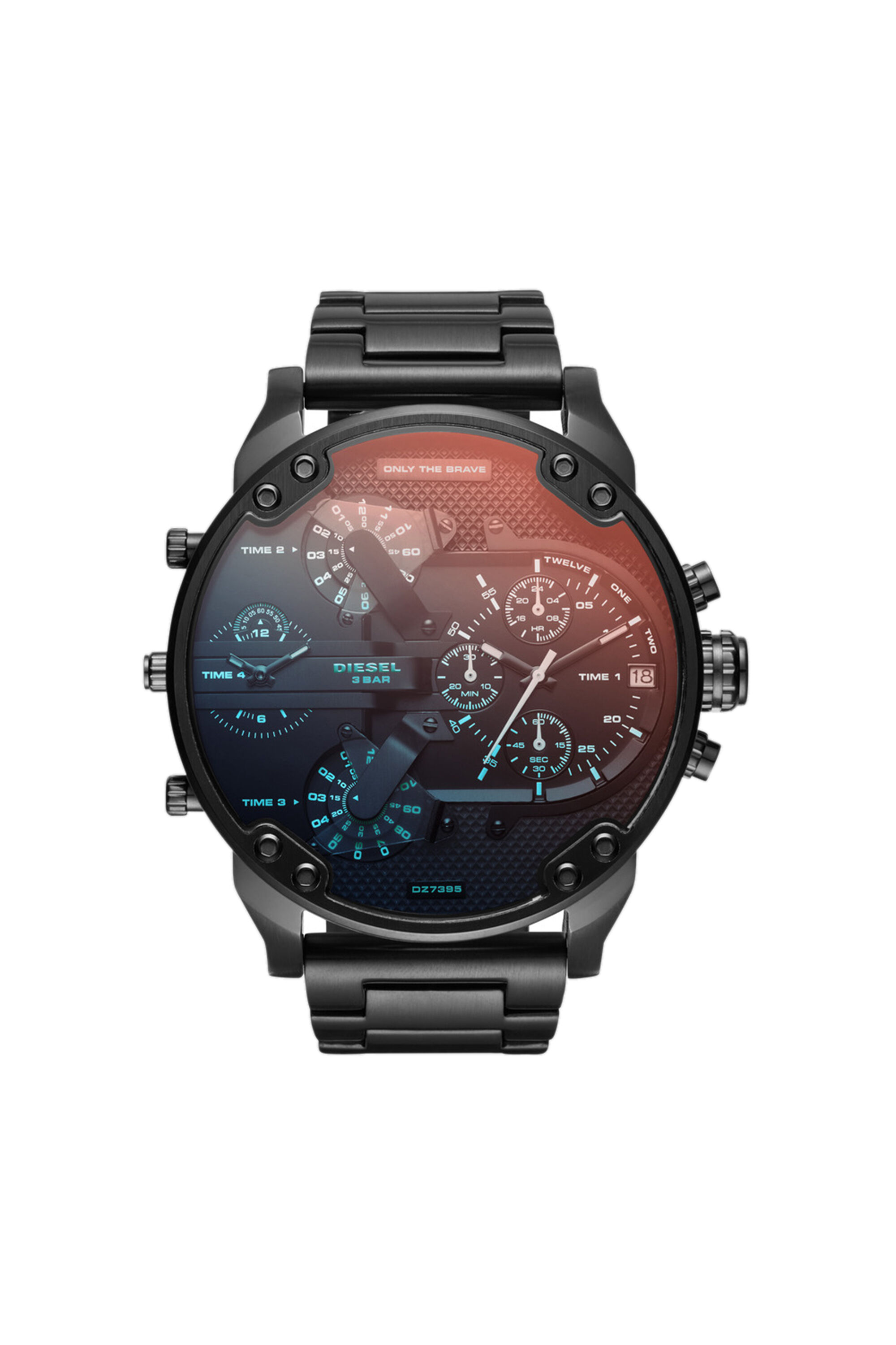 Diesel - DZ7395, Male's Mr. Daddy 2.0 black watch with detailed dial, 57 mm in ブラック - 1