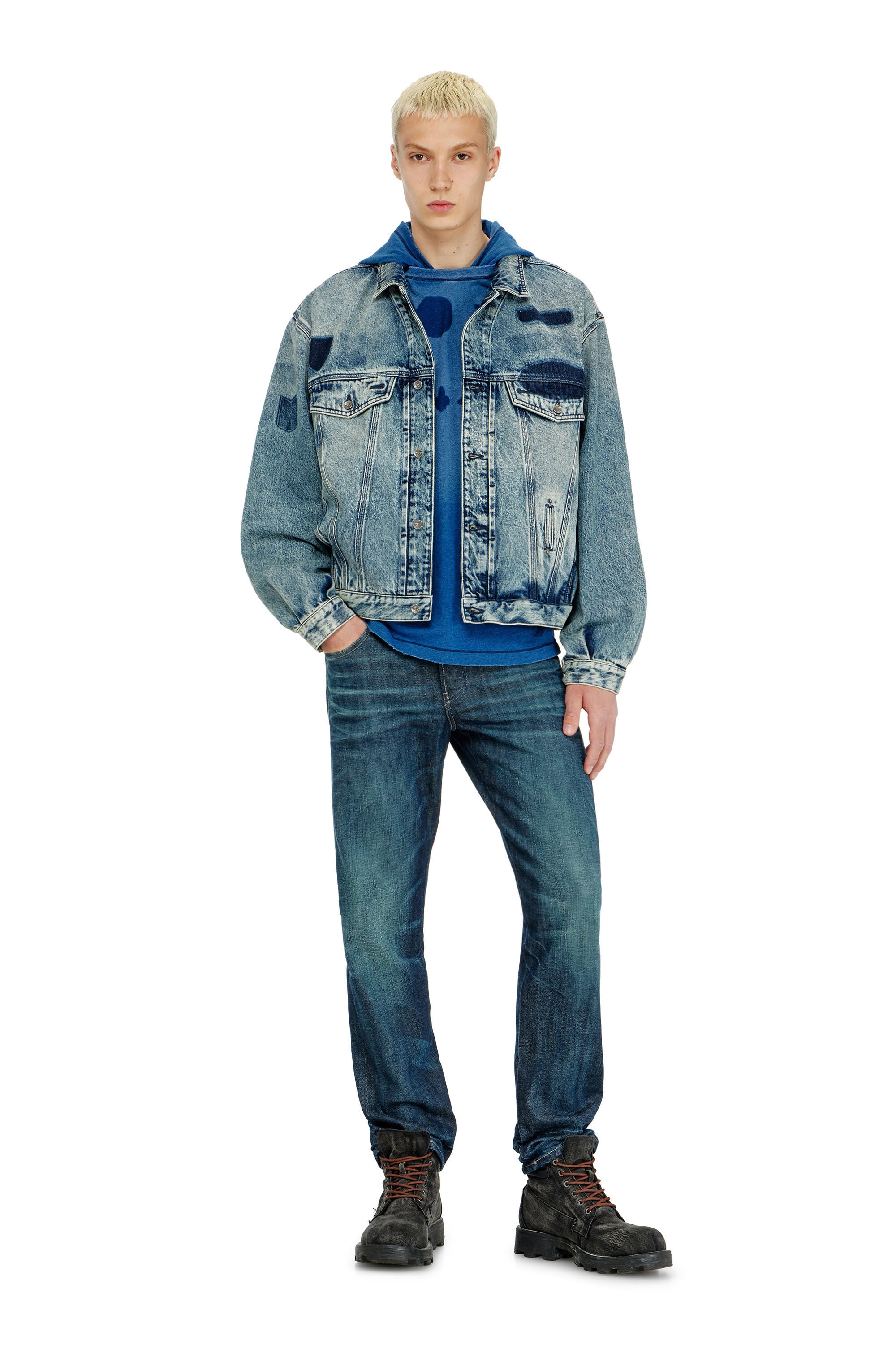 Diesel - D-DENVER-S2, Unisex's デニムジャケット in ミディアムブルー - 1