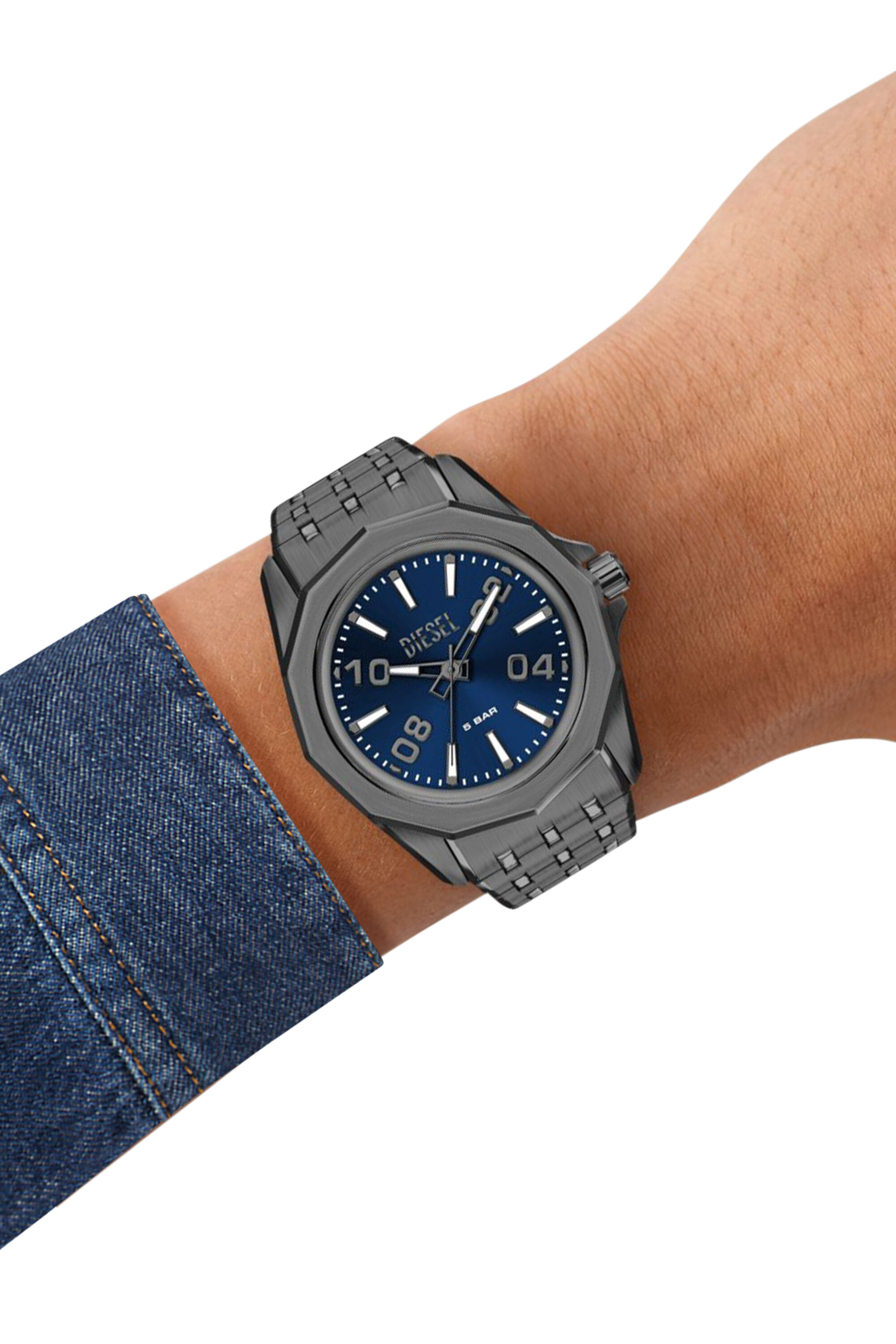 Diesel - DZ2238 WATCH, Male's Stinger gunmetal stainless steel watch in ダークグレー - 7