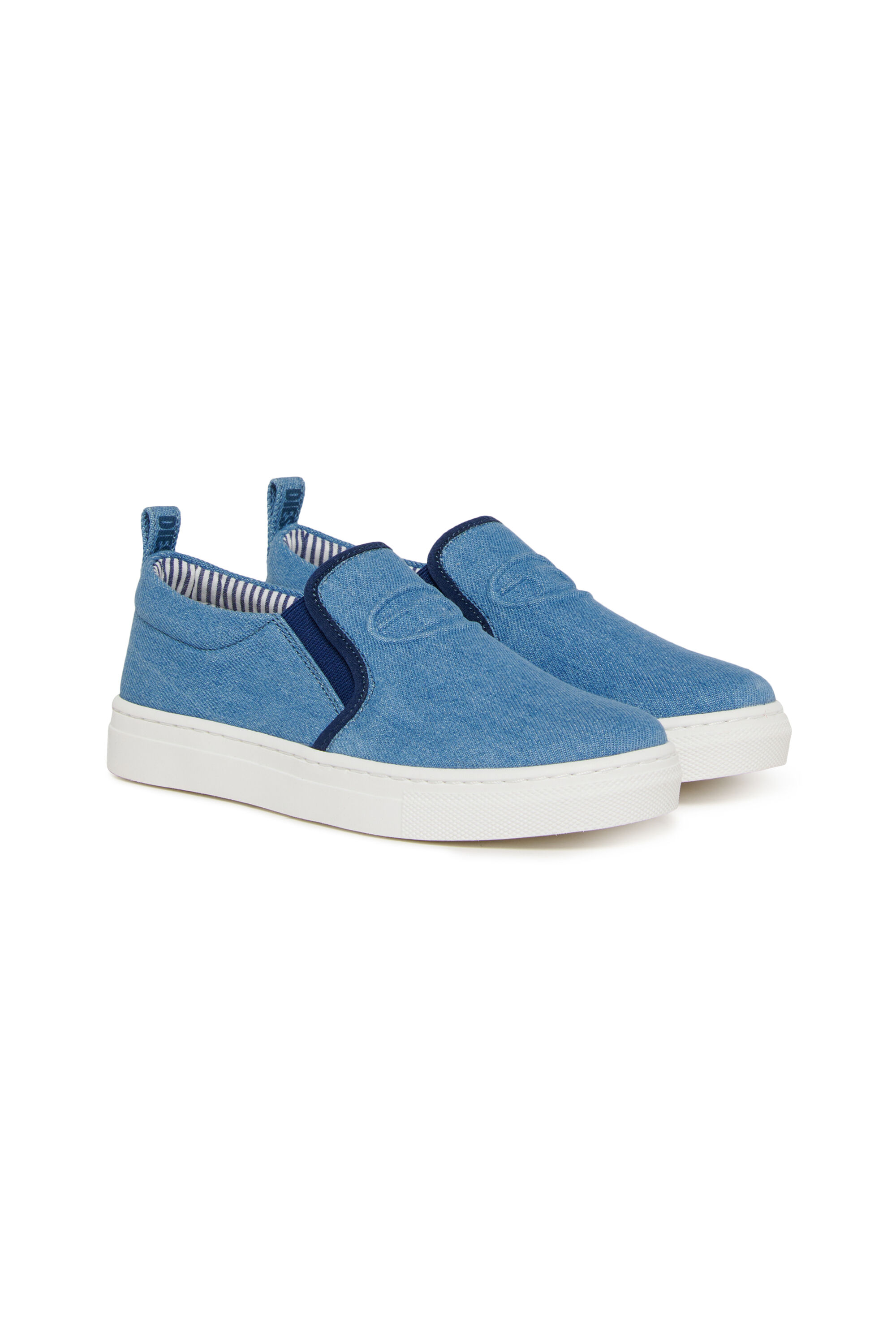 Diesel - S-SLIPGAB, Unisex's S-SLIPGAB-Slip-on sneakers in cotton in ブルー - 2
