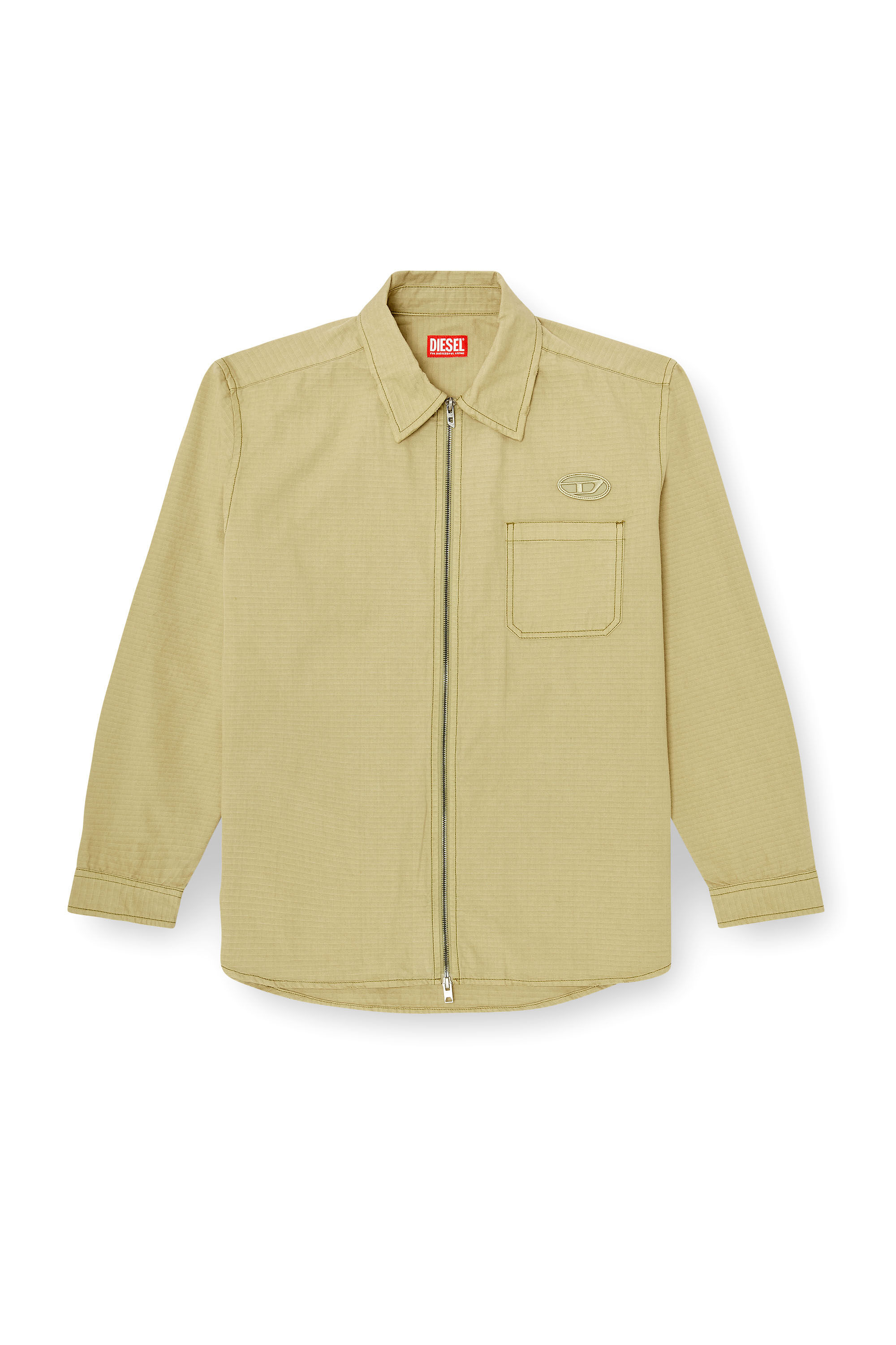 S-ALIAS-ZIP ジップアップシャツ|ベージュ|メンズ|DIESEL S-ALIAS-ZIP ジップアップシャツ|ベージュ|メンズ|DIESEL
