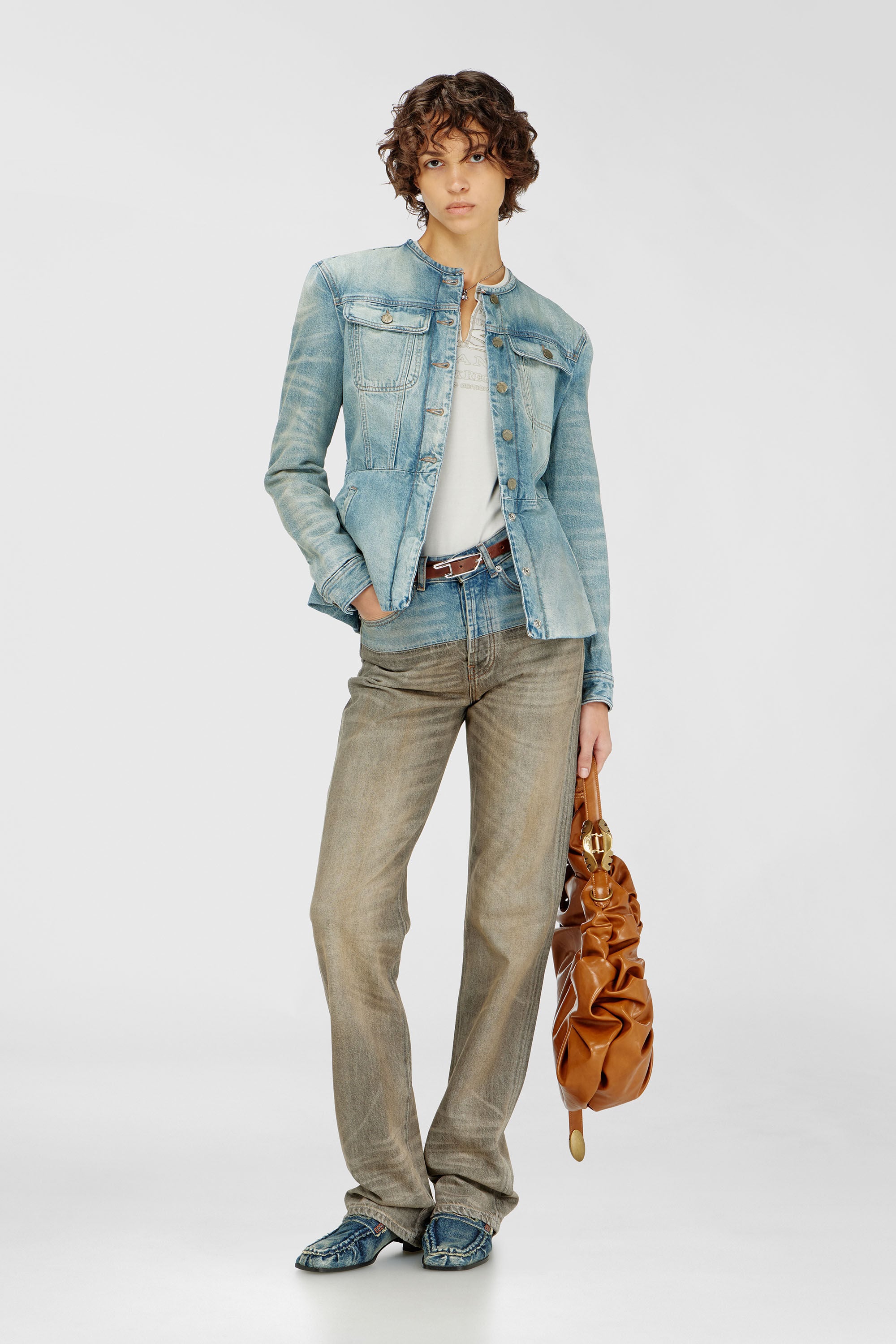 Diesel - DE-CALION-S1, Female's デニムジャケット in ライトブルー - 1