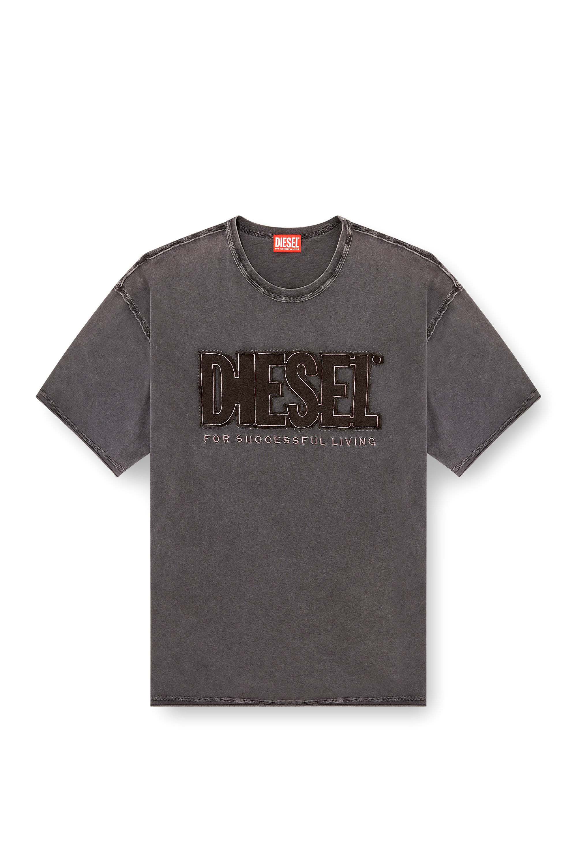 Diesel - T-RAWBOXT, Male's Tシャツ in ダークグレー - 2