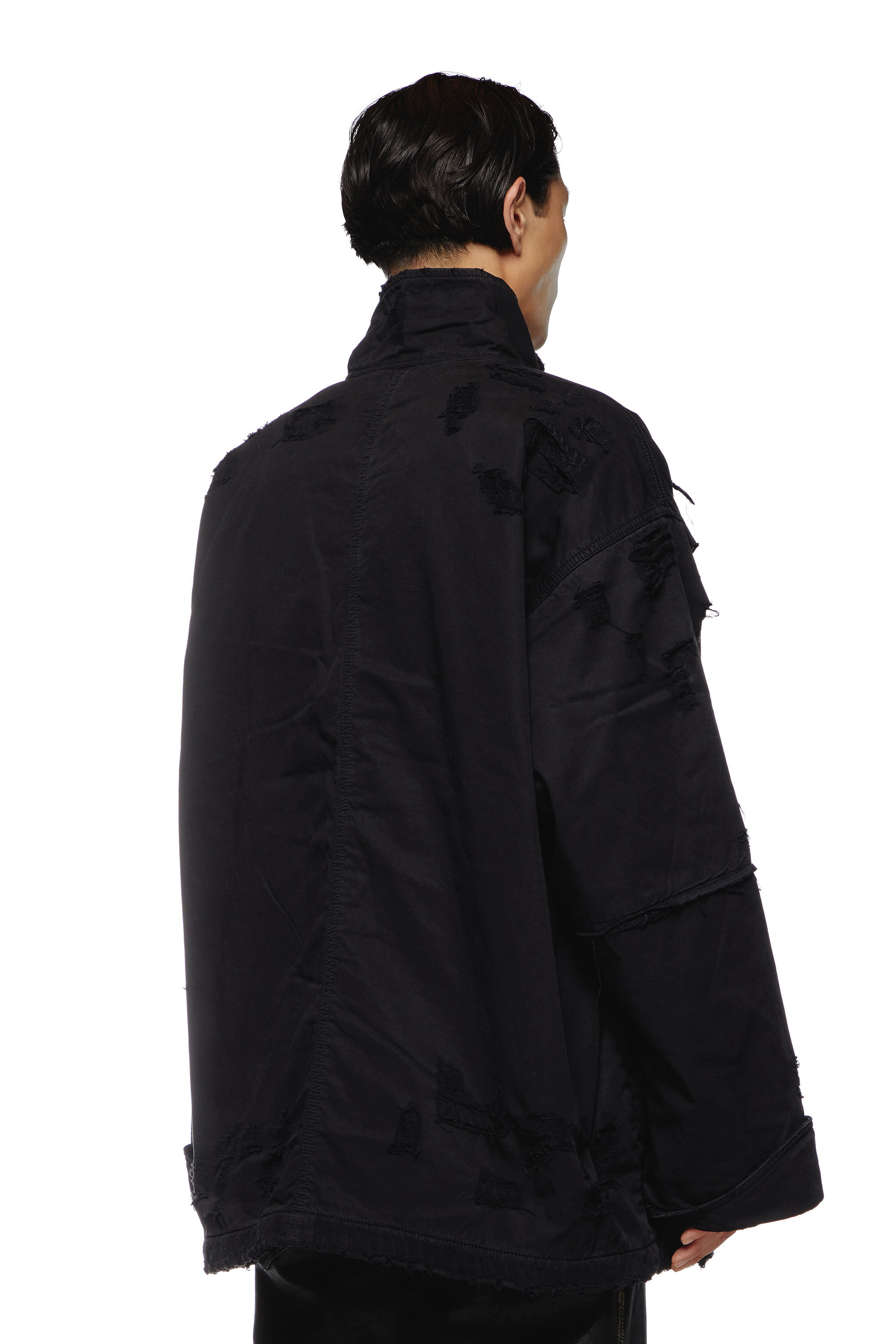 J-OISE Utility jacket in ripped dobby｜ブラック｜メンズ｜DIESEL