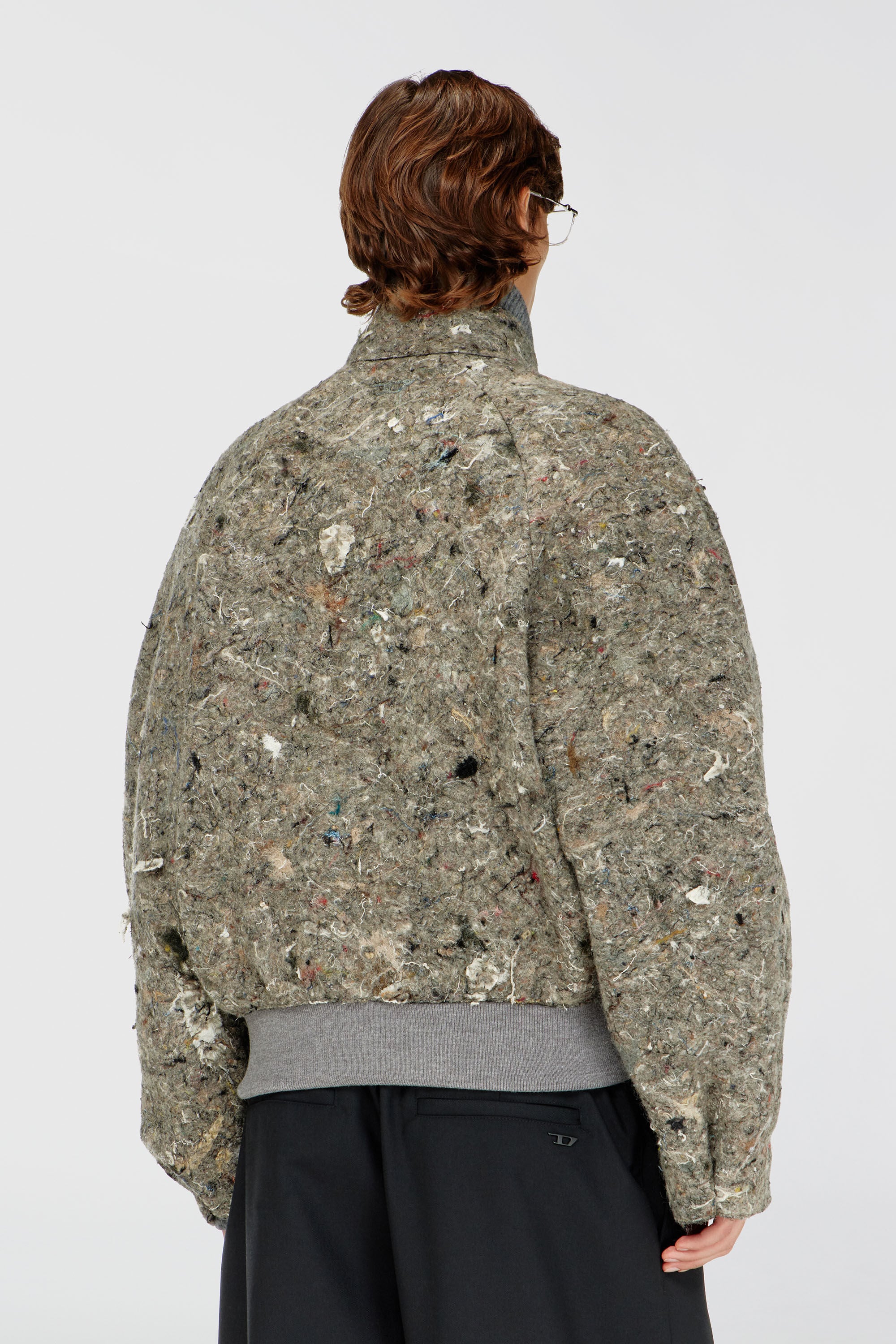 Diesel - J-DISTEM, Male's Upcycled felted jacket in グレー - 5