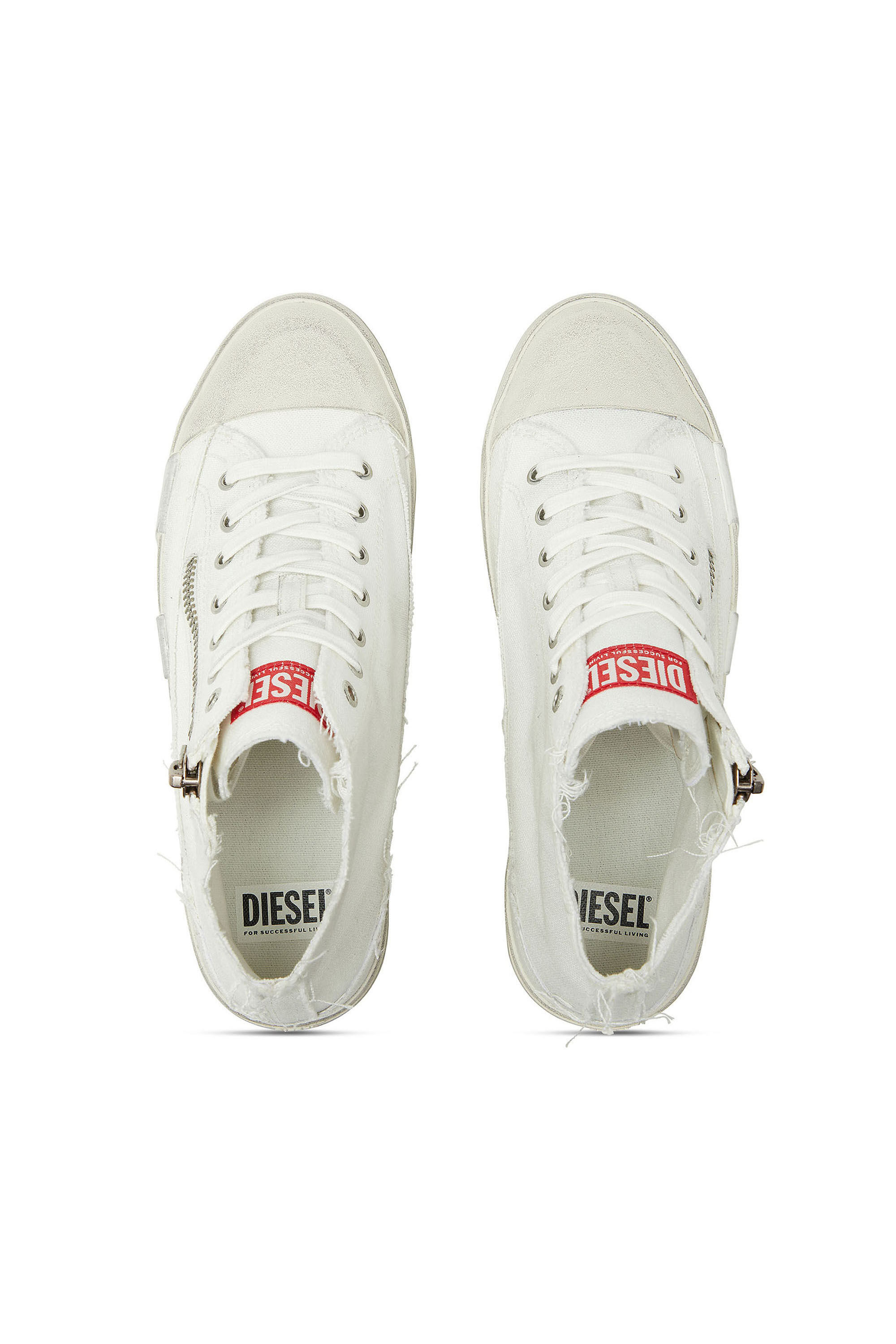 Diesel - S-D-VERSE ZIP MID II, Male's ミッドカットスニーカー in ホワイト - 5