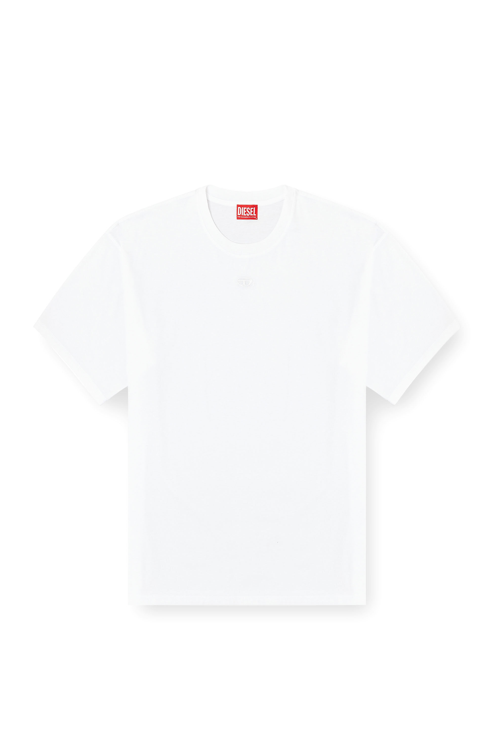 Diesel - T-LUCIEN-IHBI, Male's Relaxed T-shirt in organic cotton in ホワイト - 2