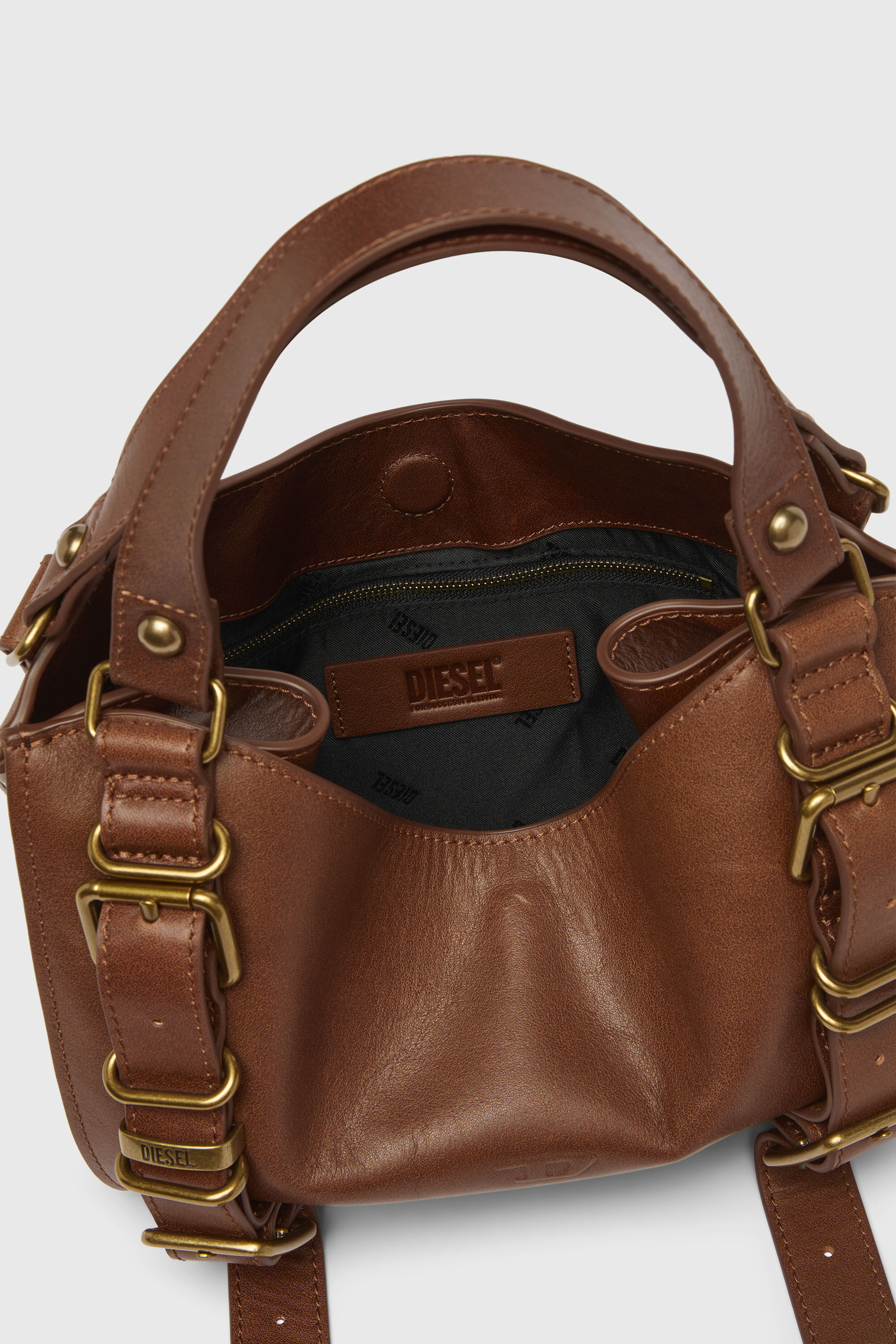 D-ONE TOPHANDLE S D-One-Small top-handle bag in treated leather