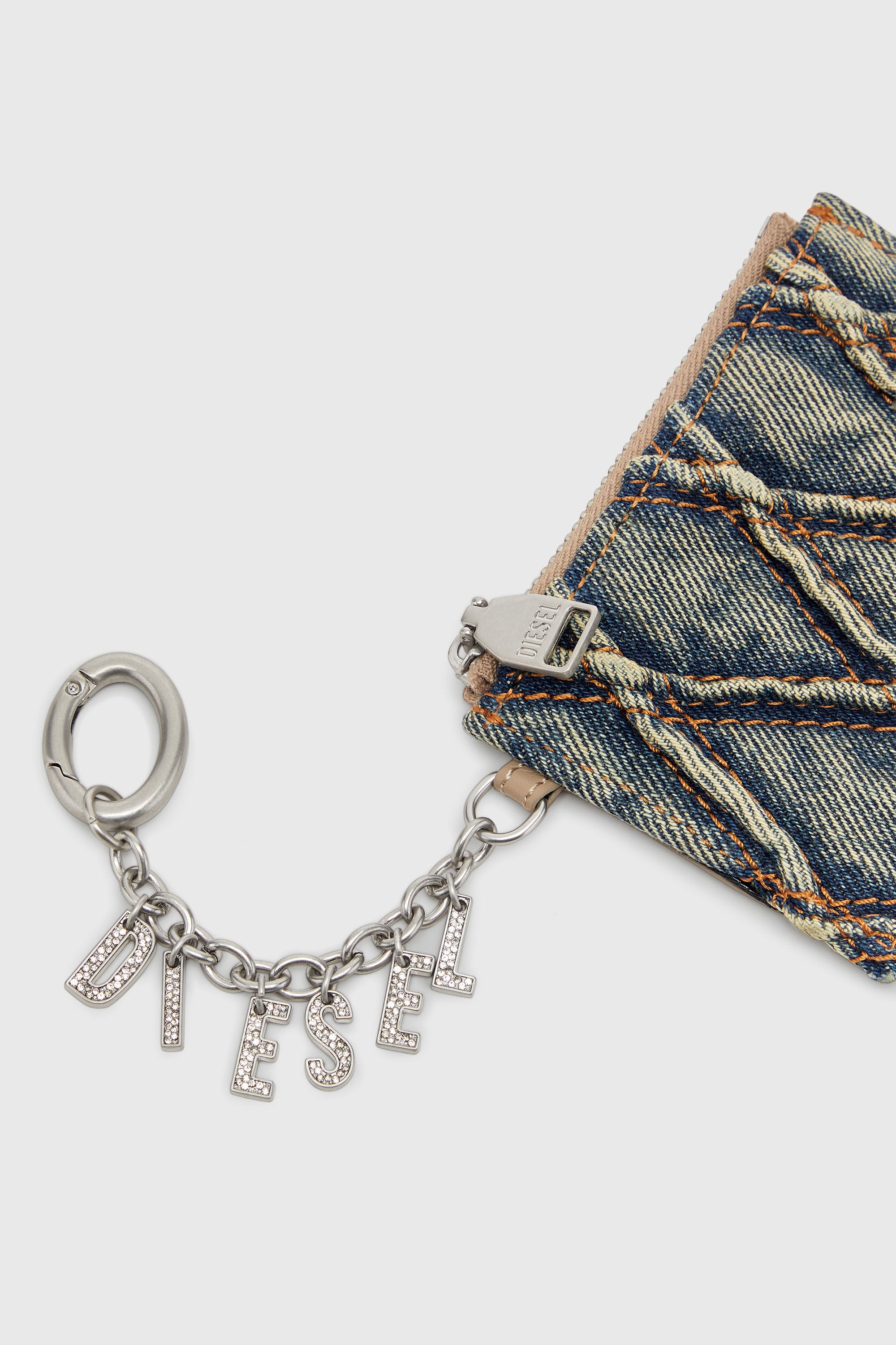 Diesel - CARD HOLDER WITH CHAIN, Female's カードホルダー in ブルー - 4