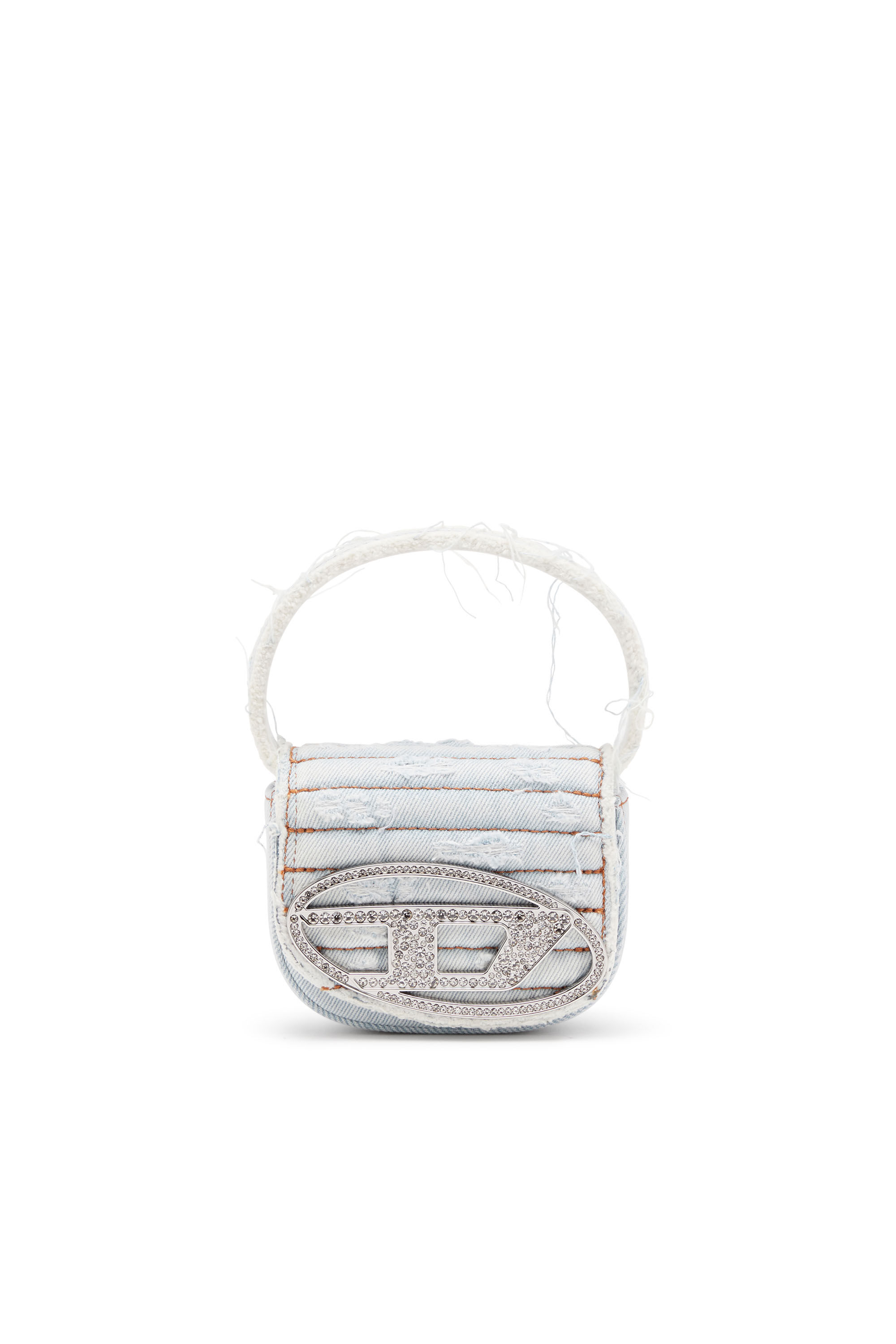Diesel - 1DR XS, Female's 1DR XS-Iconic mini bag in denim and leather in ライトブルー - 2
