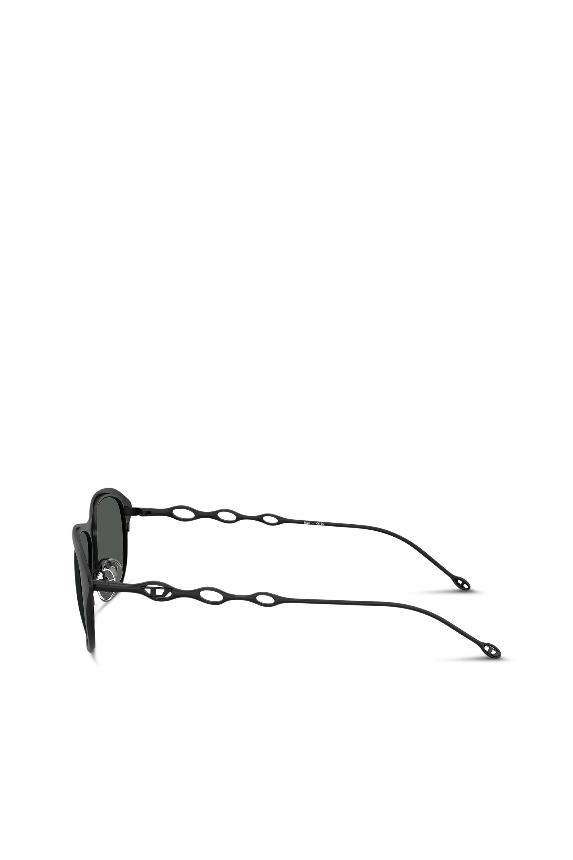 Diesel - 0DL1011, Unisex's Wraparound shape sunglasses in ブラック/グリーン - 2