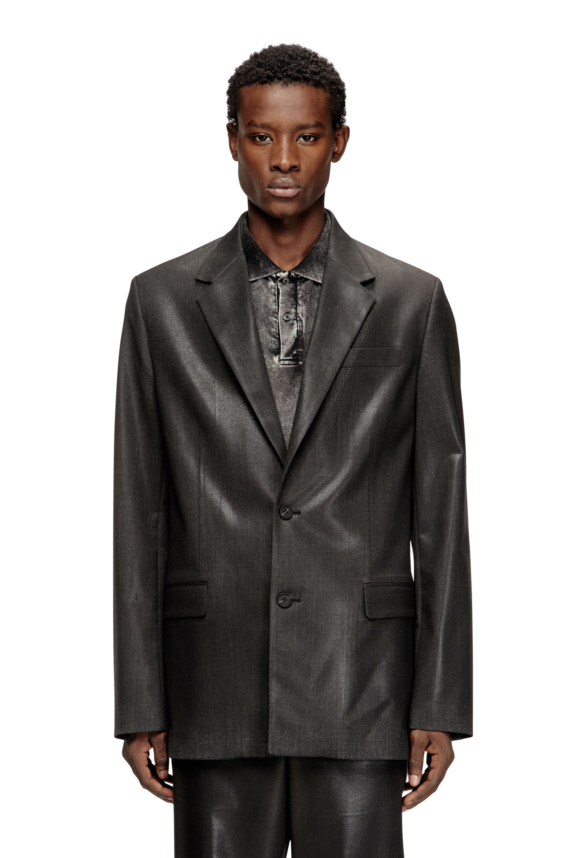 Diesel - J-CREED-SLCF, Male's テーラードジャケット in ダークグレー - 3