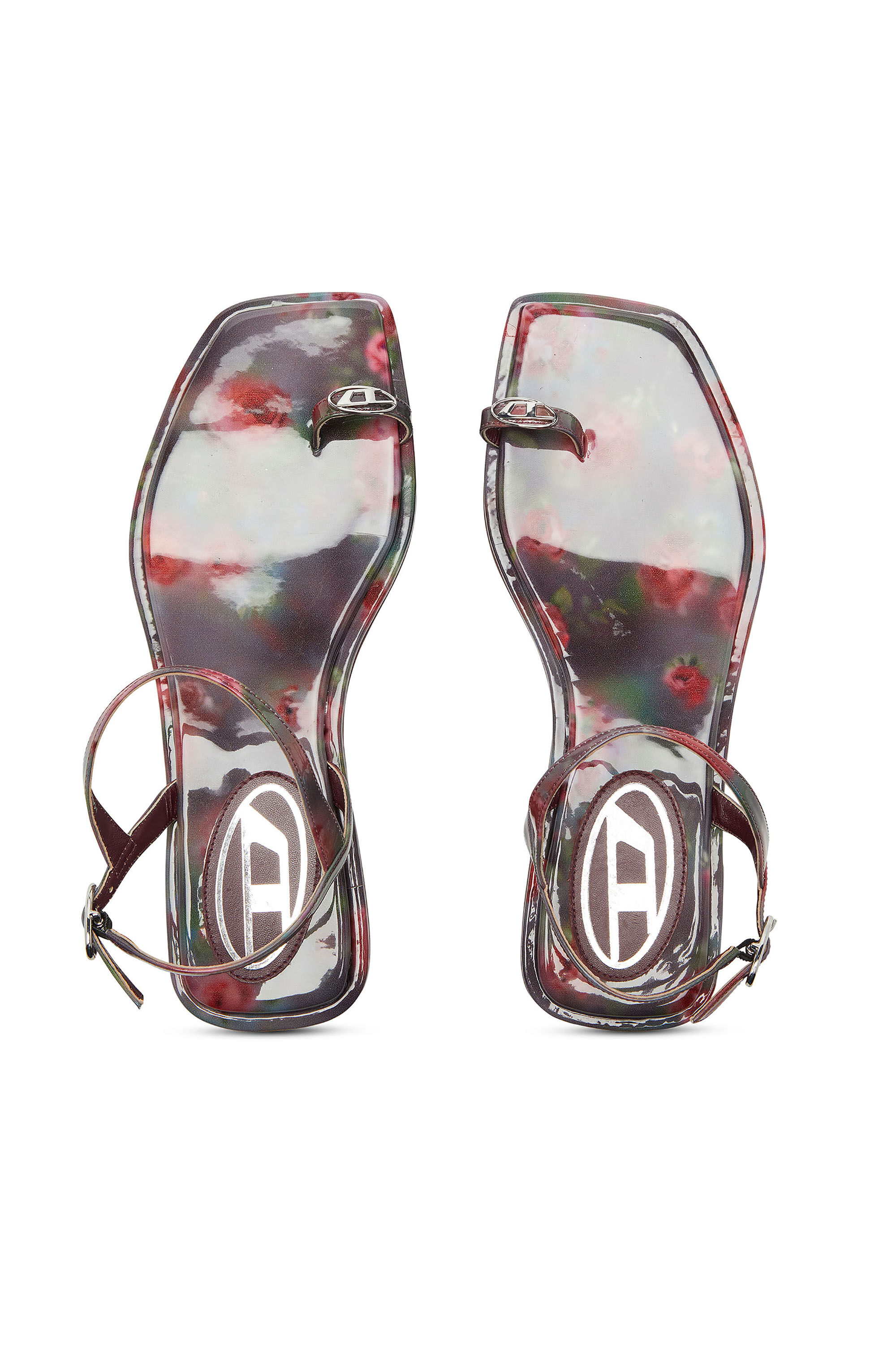 Diesel - D-AMBER INFRA 0, Female's D-Amber - Sandals with all-over print in バイオレット/ピンク - 5
