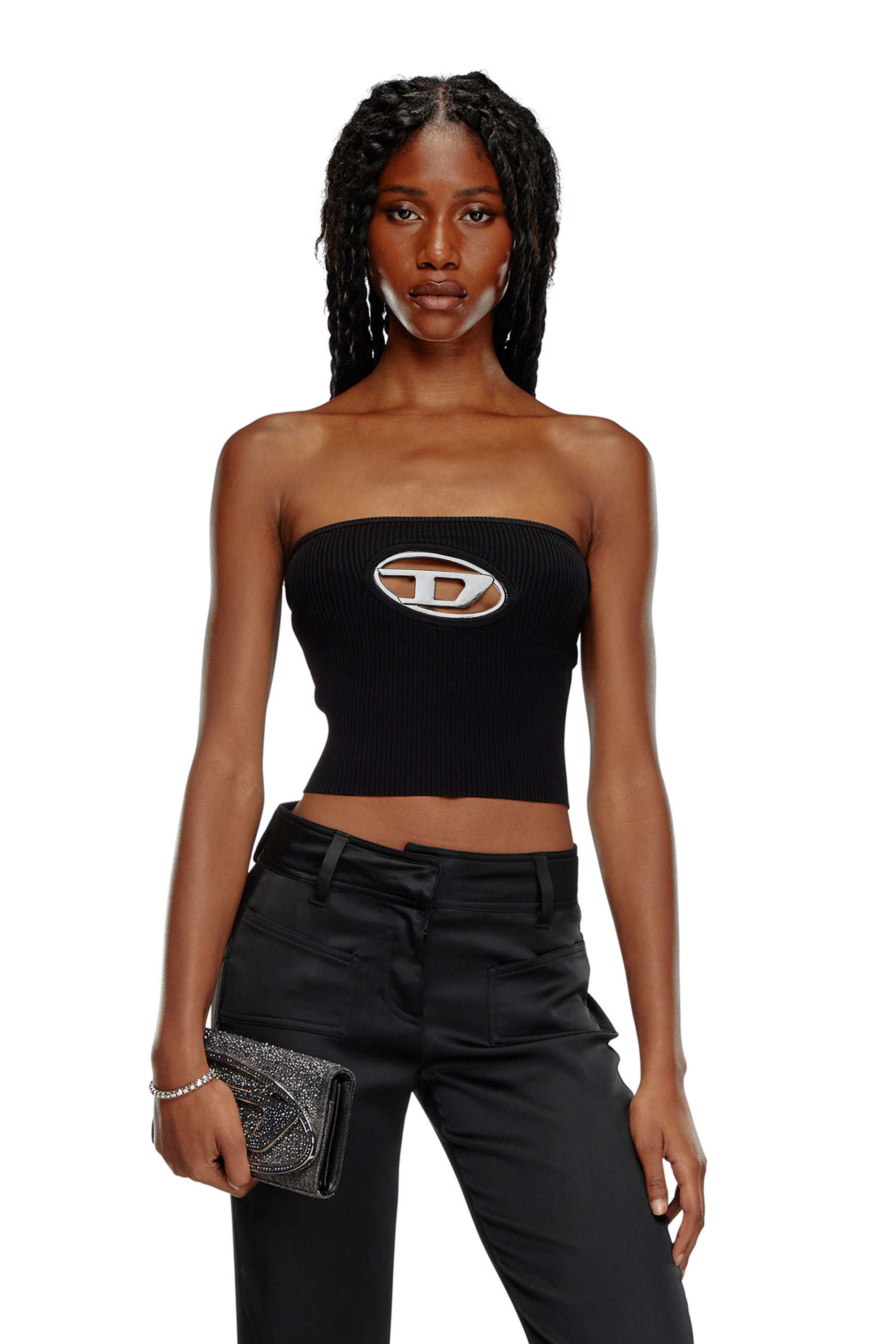 Diesel - M-CLARKSVILLE-A, Female's ニット in ブラック/グレー - 3