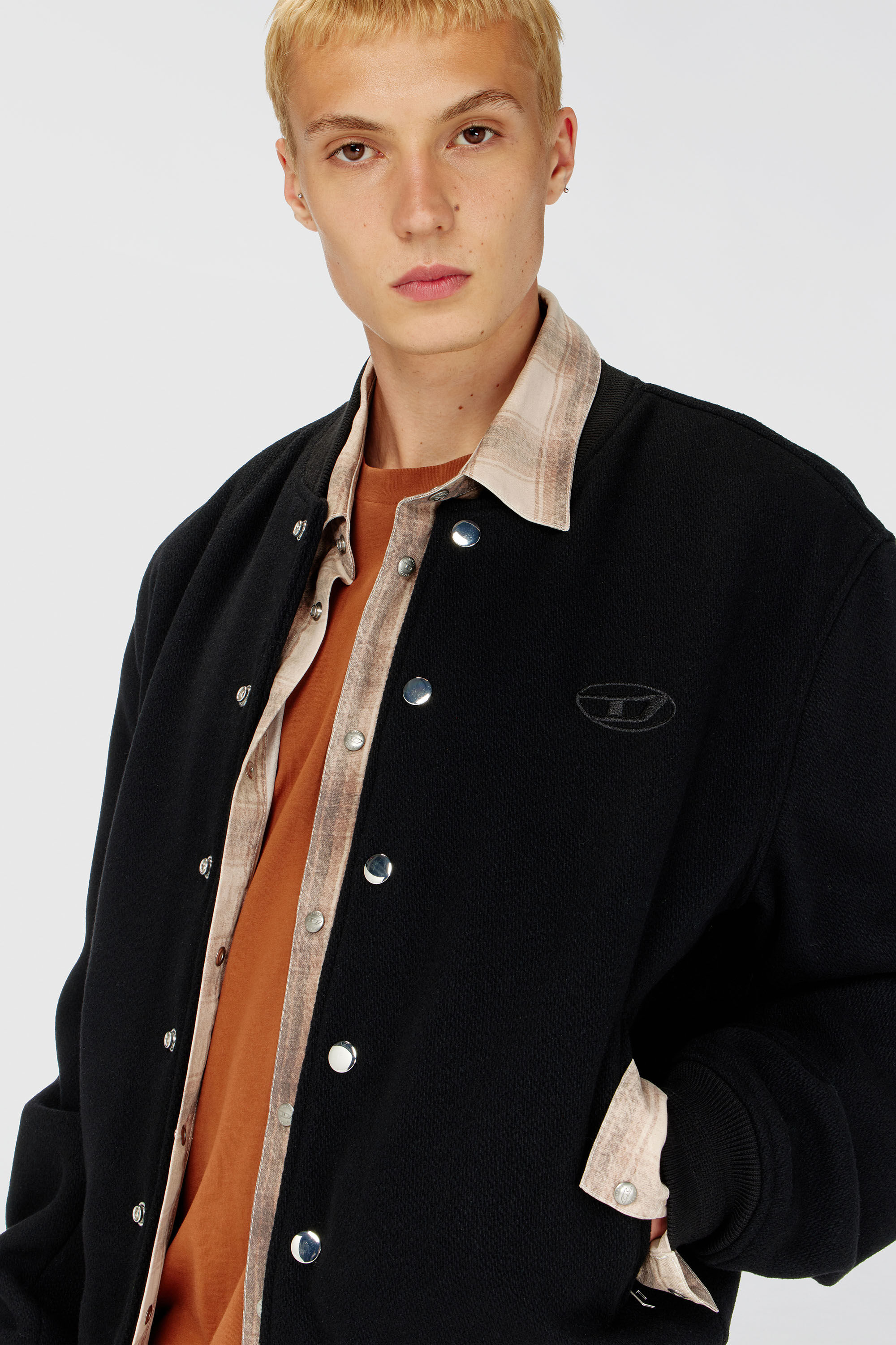 Diesel - J-ARRY-WRD, Male's ボンバージャケット in ブラック - 4