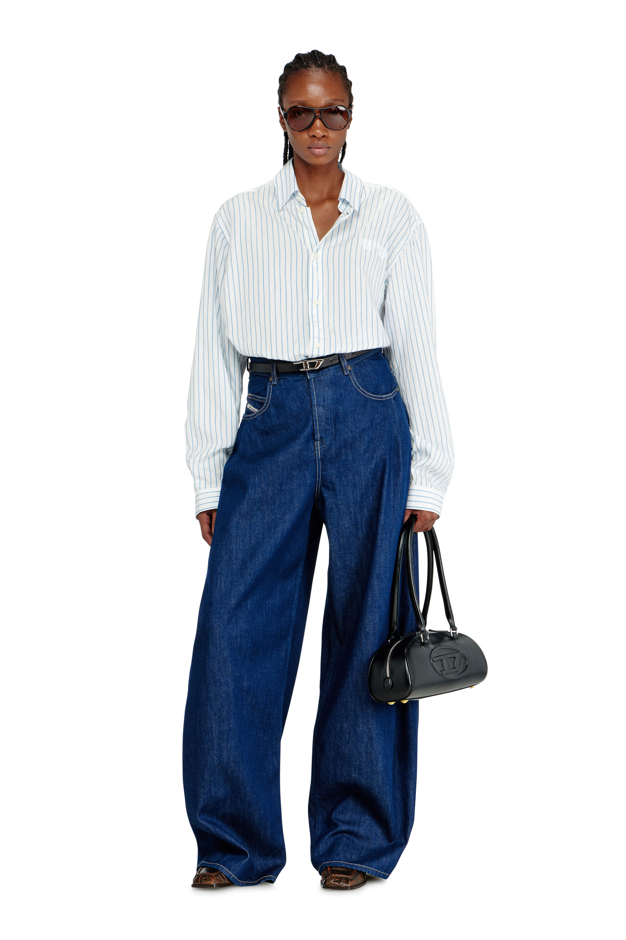 Diesel - Female's Relaxed Jeans 1987 D-Khelz 09Q09, ダークブルー - 1