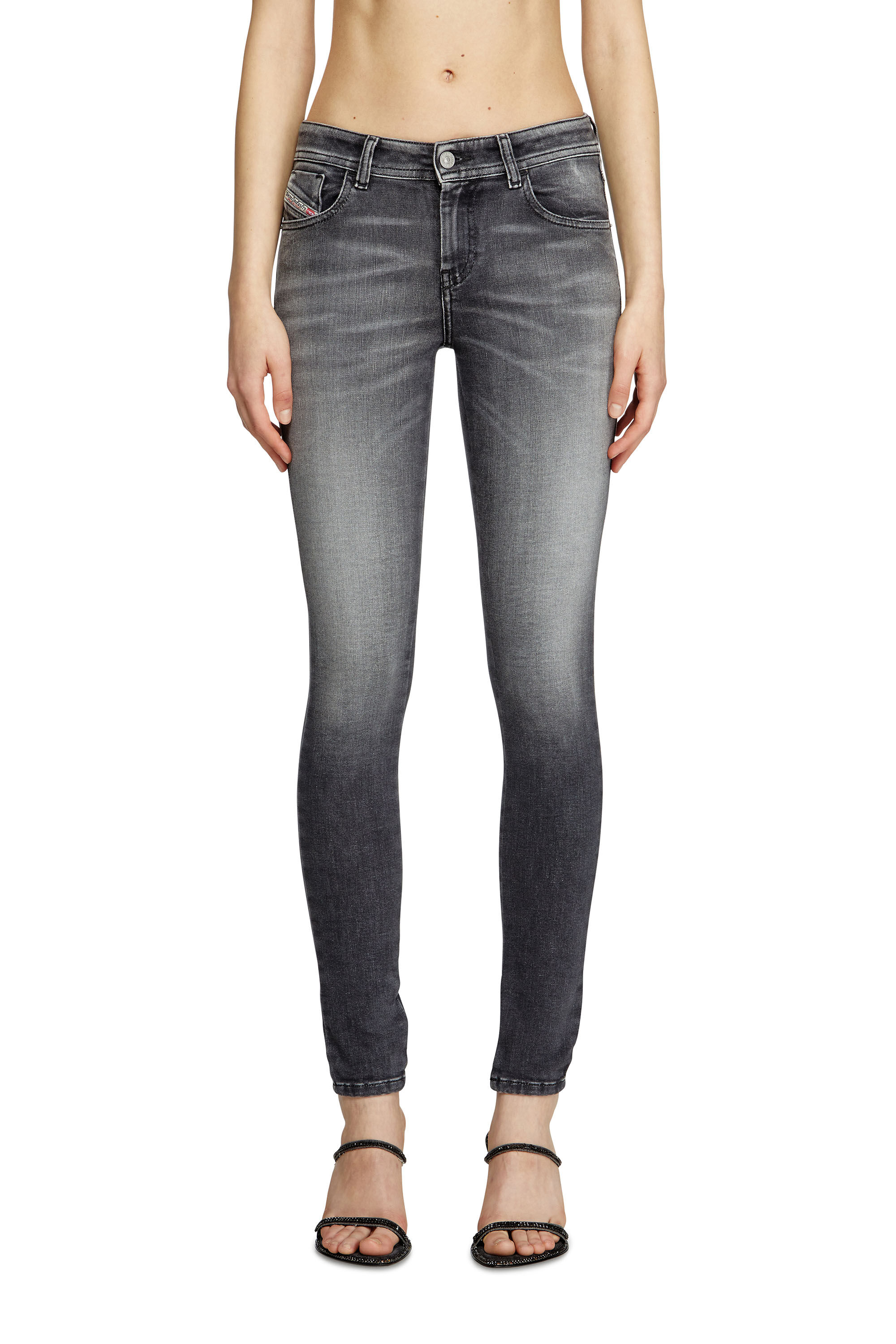 Diesel - Female's Skinny Jeans 2017 Slandy 09K97, ブラック/ダークグレー - 3