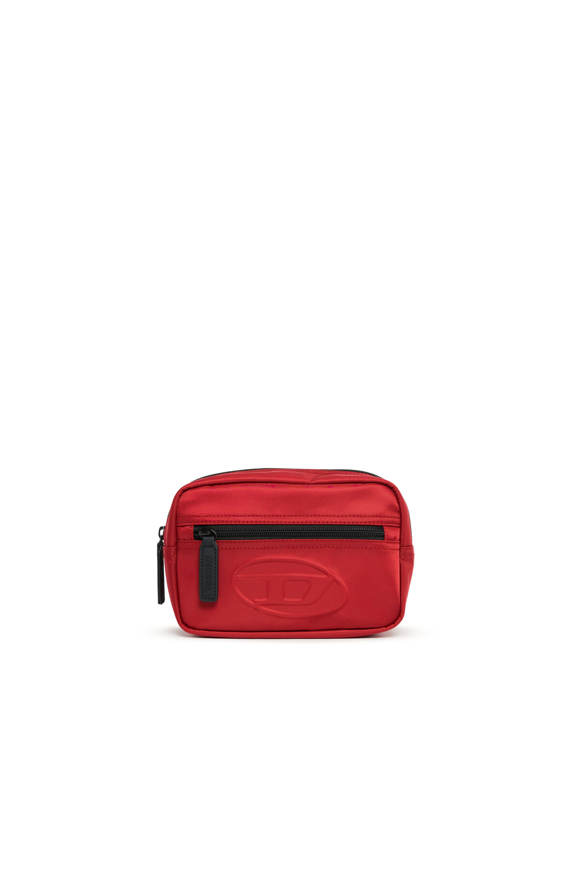 Diesel - WDEMBOSSED, Unisex's Nylon belt bag with embossed logo in レッド - 1