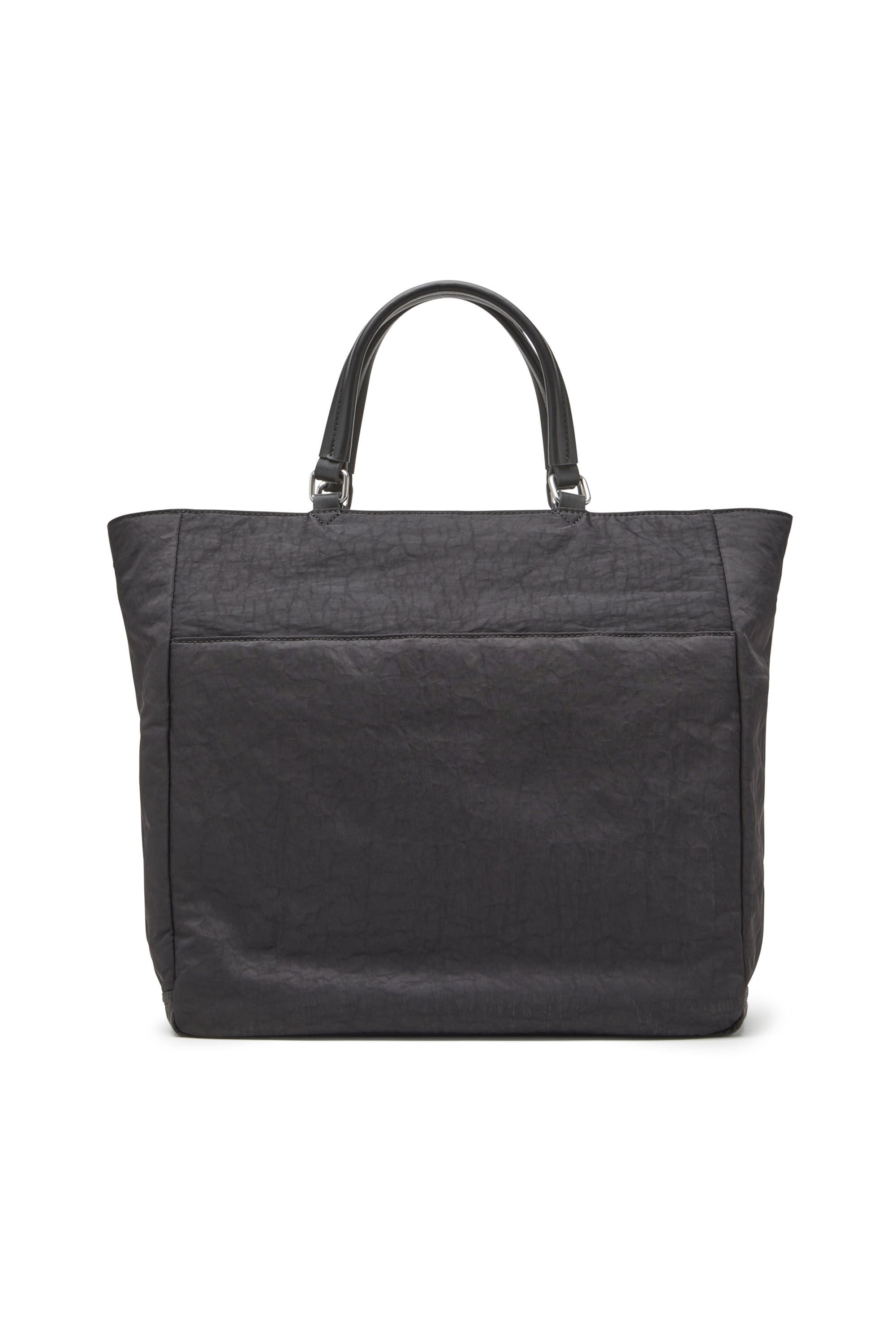 美品✨DIESEL トートバッグ ビッグロゴ ナイロン ブラック ロゴファスナー