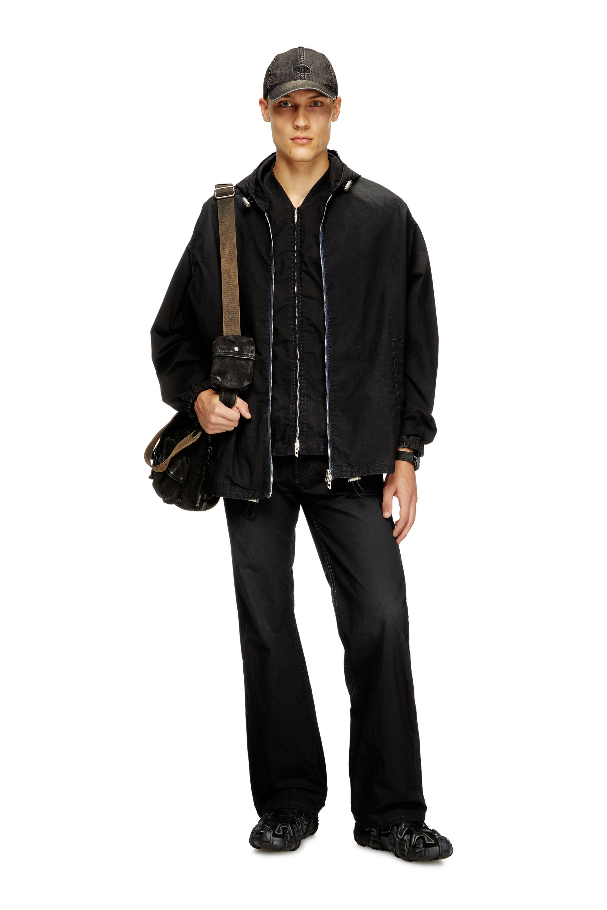 D-WYNNY JOGG Hooded technical JoggJeans jacket|ブラック|メンズ D-WYNNY JOGG Hooded technical JoggJeans jacket|ブラック|メンズ